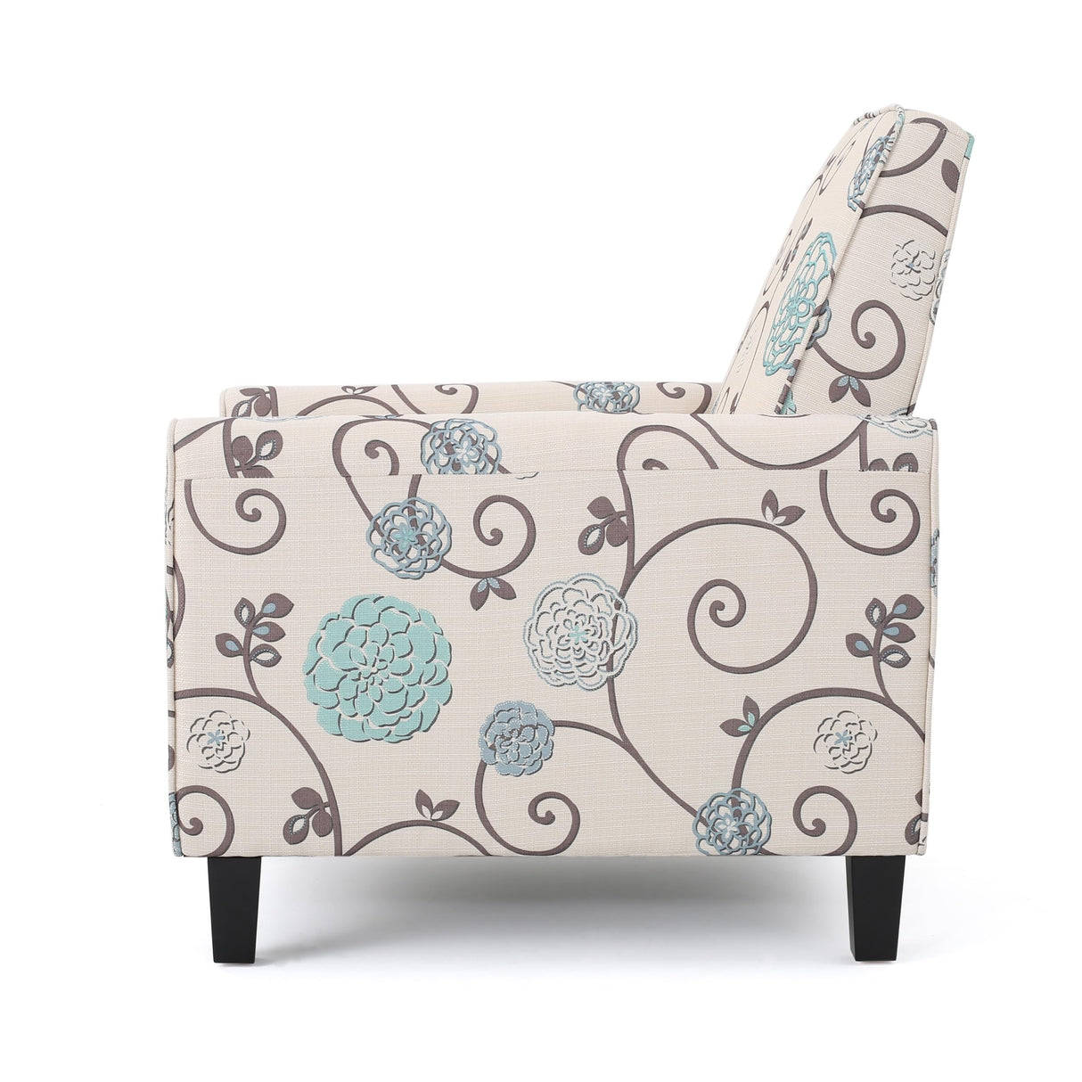 Christopher Knight Home Dufour White and Blue Floral Fabric Recliner 26.75D x 34W x 36.25H in Christopher Knight Home