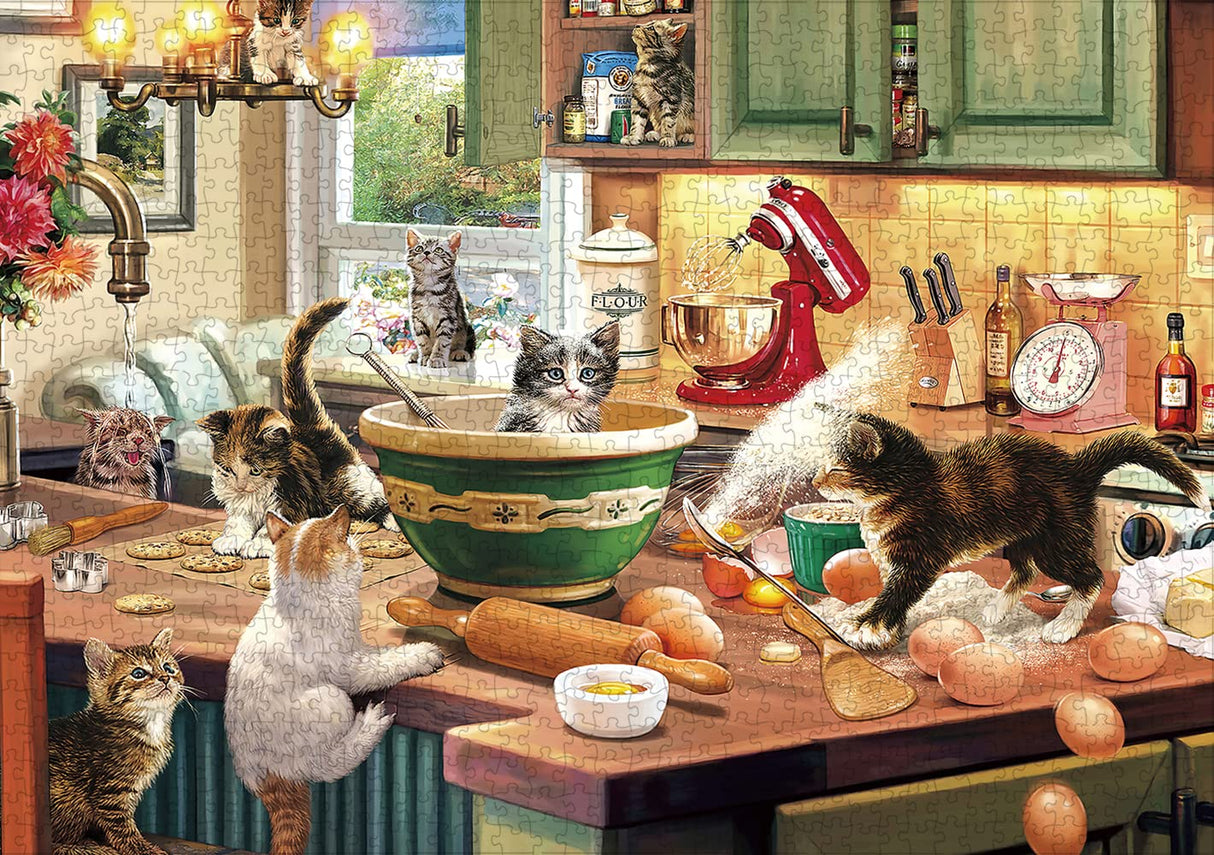 RAJRNED Puzzles for Adults - Jigsaw Puzzles 1000 Pieces - Kitchen Cats RAJRNED