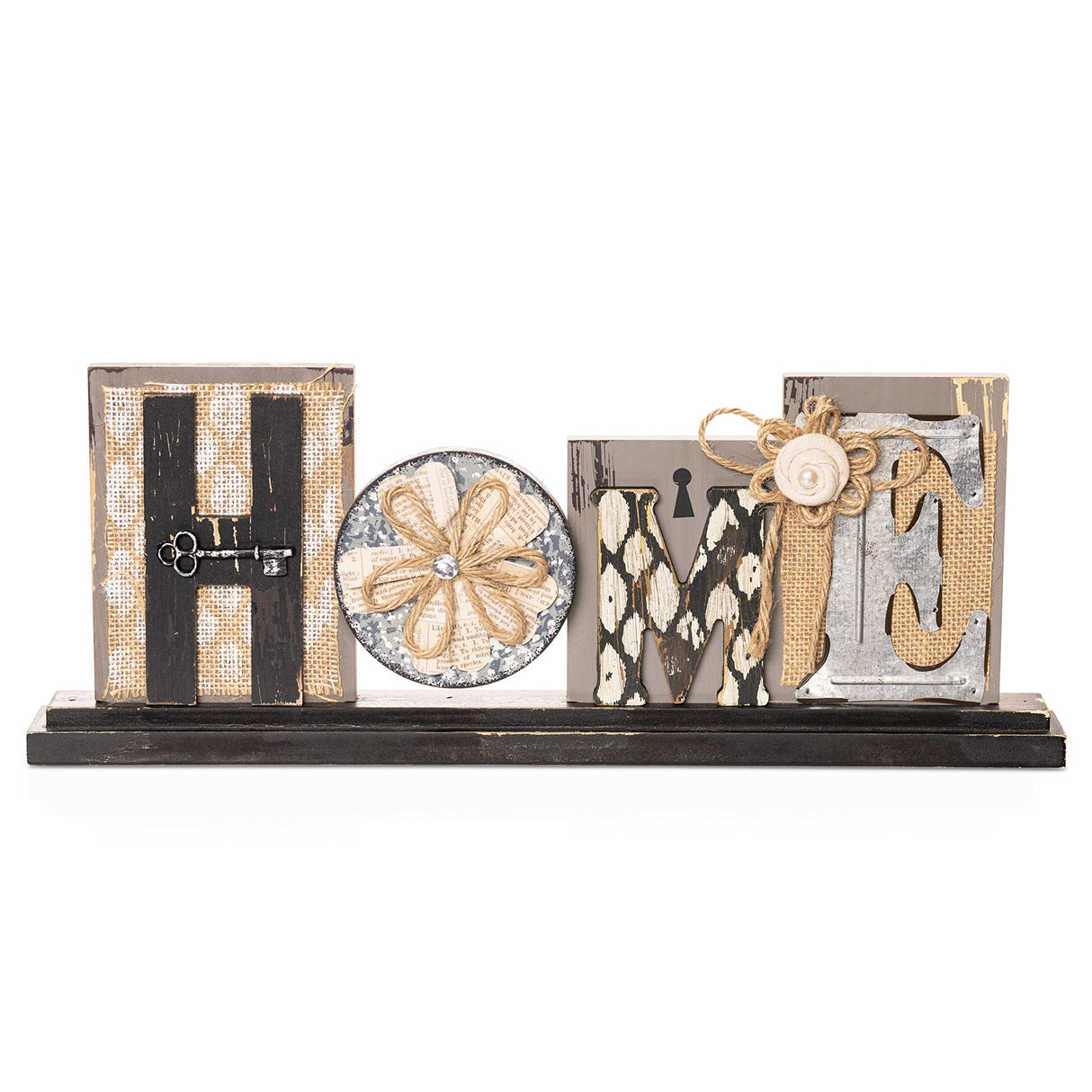 Young's Inc. Wood Block Tabletop Sign - Attractive Living Room Decor - Rustic Centerpiece Table Decorations - Home Decorations for Living Room - 17.5" W x 1.75" D x 7" H Young's Inc