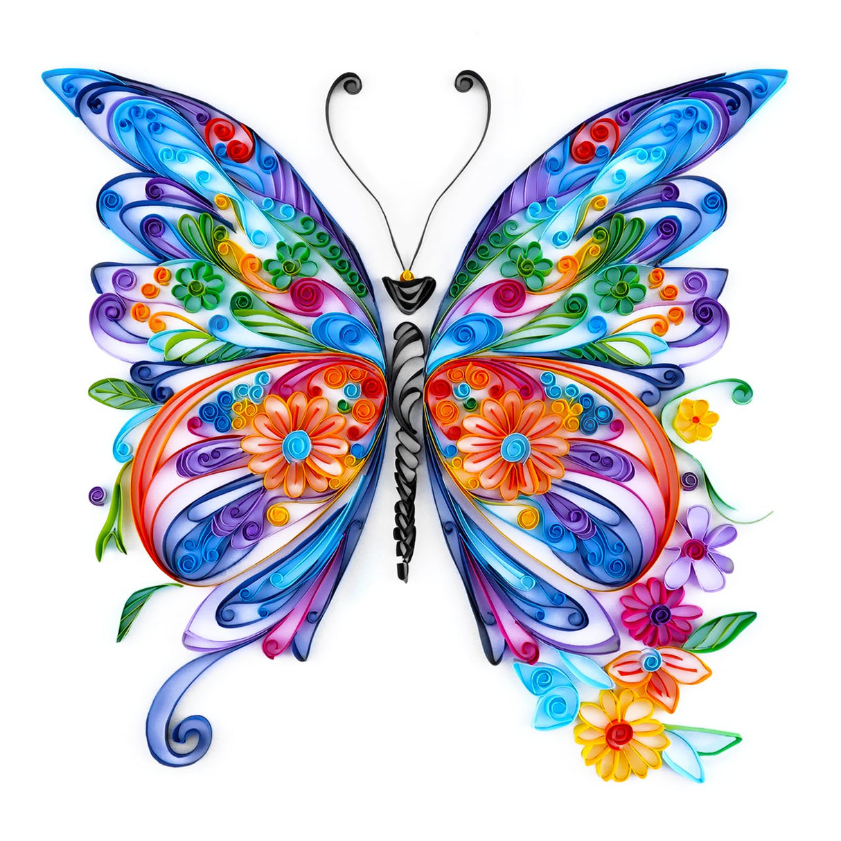 Uniquilling Quilling Kit, Paper Quilling Kits, 16 * 20-in Butterfly Paper Filigree Kits with Quilling Tools& Using Manual, DIY Quilling Artwork Modern Wall Art for Living Room Uniquilling