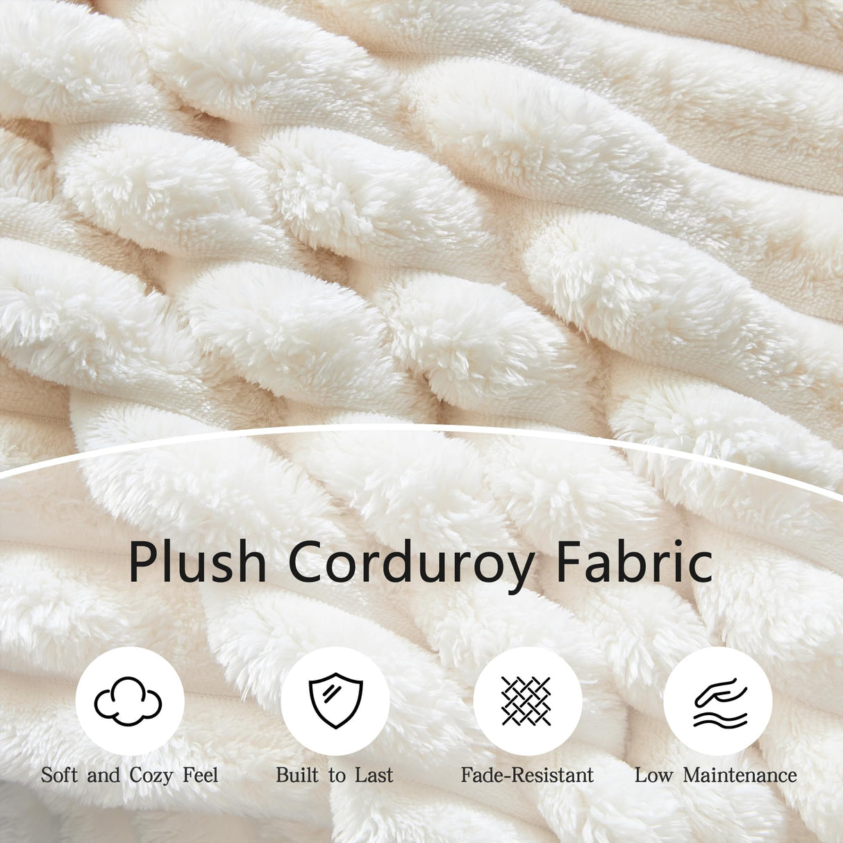 Tabaray 102.4" Oversized Cloud Couch, Convertible 4 Deep Seat Foam Sofa Couch, 2 in 1 Plush Corduroy Sofa with 6 Soft Pillows, Modern Modular Sectional Couches for Living Room, Apartment, Beige Tabaray