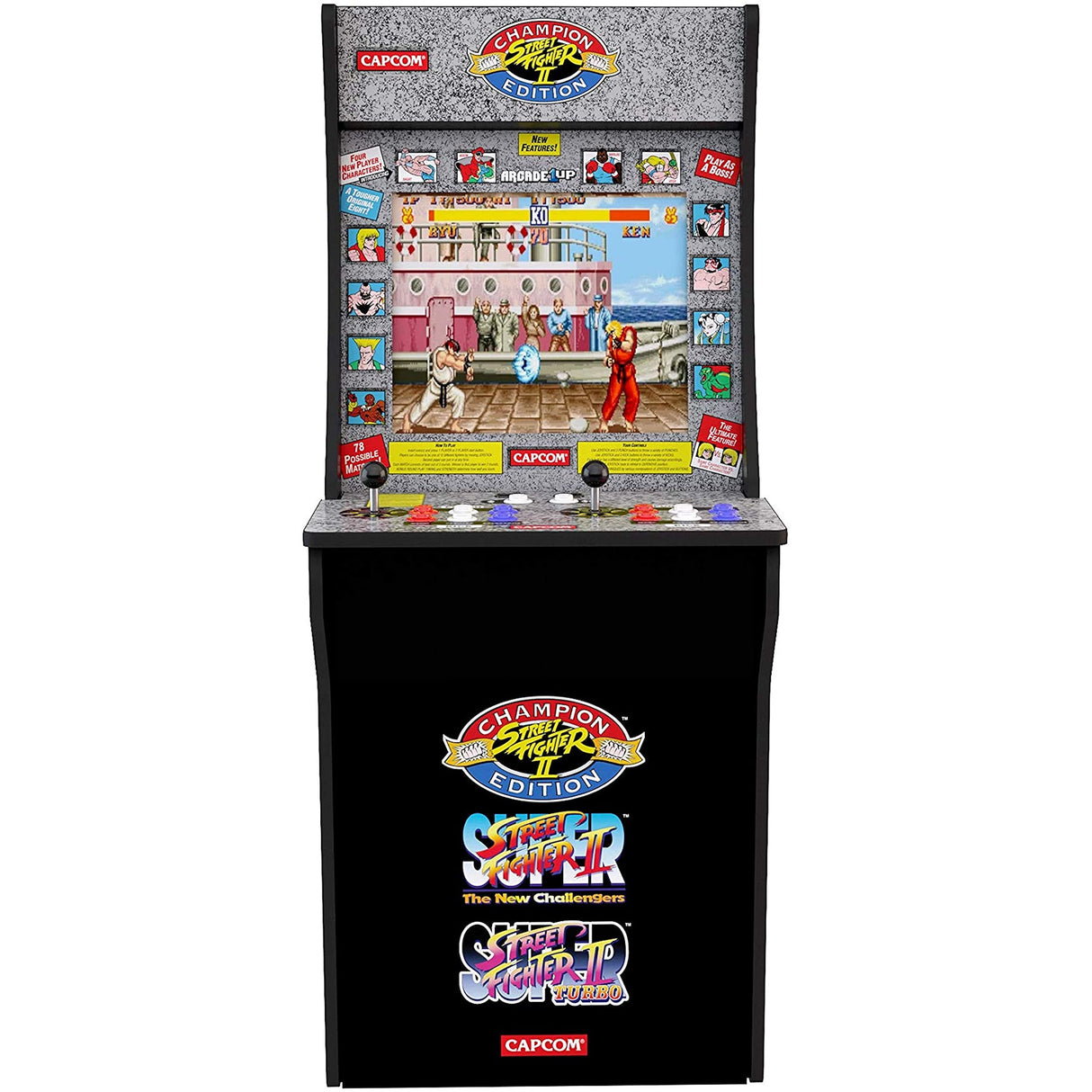 Arcade1Up Street Fighter - Classic 3-in-1 Home Arcade, 4ft ARCADE1UP