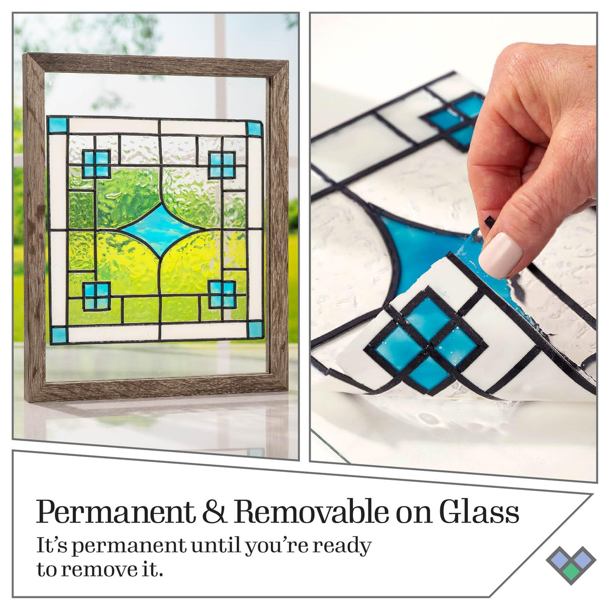 Gallery Glass Window Cling Art Kit, 10 Piece Set Including 3 Pattern Sheets, 6 Stained Glass Colors and 1 Liquid Leading, PRMGGCLING24 Gallery Glass