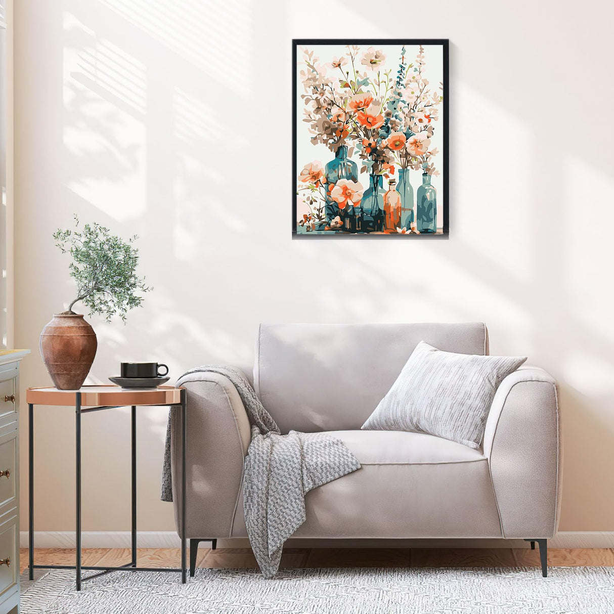 EFOTIML Paint by Numbers Kit for Adults Beginners & Kids Ages 8-12,1 Pack 16x20 inches Canva for Painting Kits for Adults in Colorful Box(Without Frame)- Vases and Flowers EFOTIML