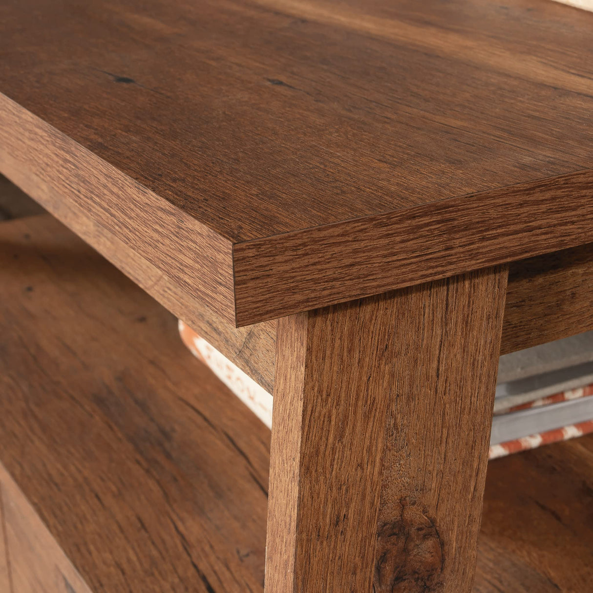 Sauder Trestle Lateral File, L: 32.28" x W: 24.49" x H: 29.41", Vintage Oak Finish Sauder