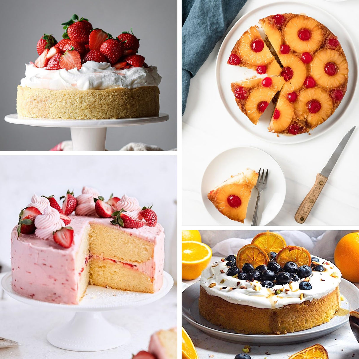 HUAKENER 8 Inch Cake Pan - Set of 3 Round Cake Pans with 100 Pieces Parchment Paper, Non-stick Cake Baking Pans, Dishwasher Safe HUAKENER