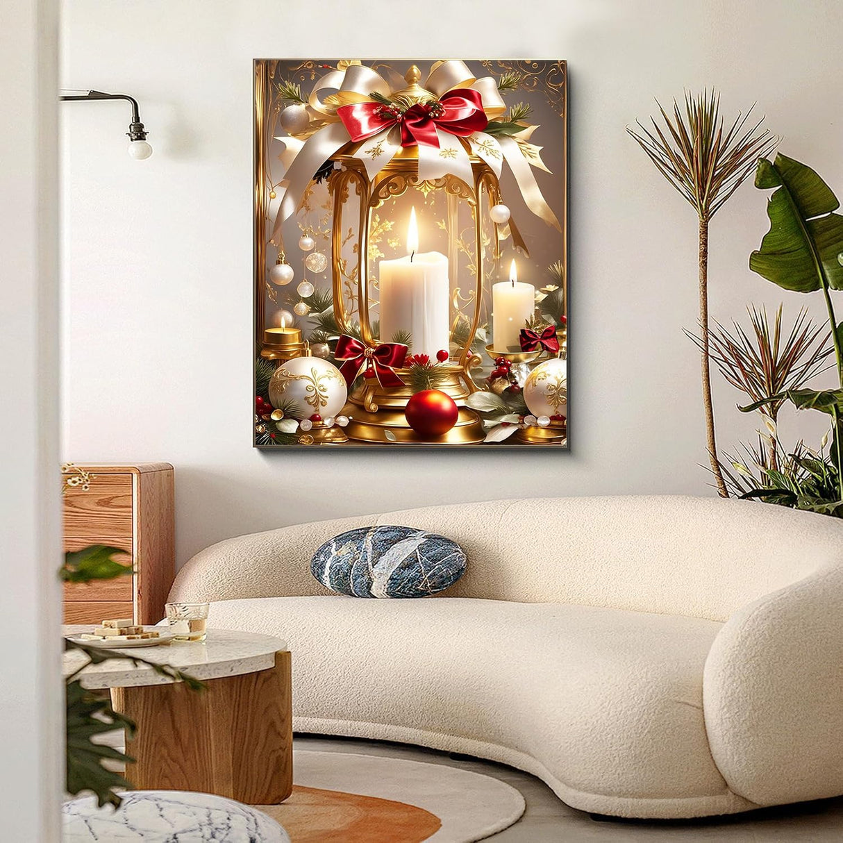 BAWKENTON Paint by Numbers for Adults and Kids, Christmas Candle Painting by Number Kits On Canvas, Number Artist Paint by Number Kit Funny Without Frame DIY, Home Wall Decor, 9.85x13.85in BAWKENTON