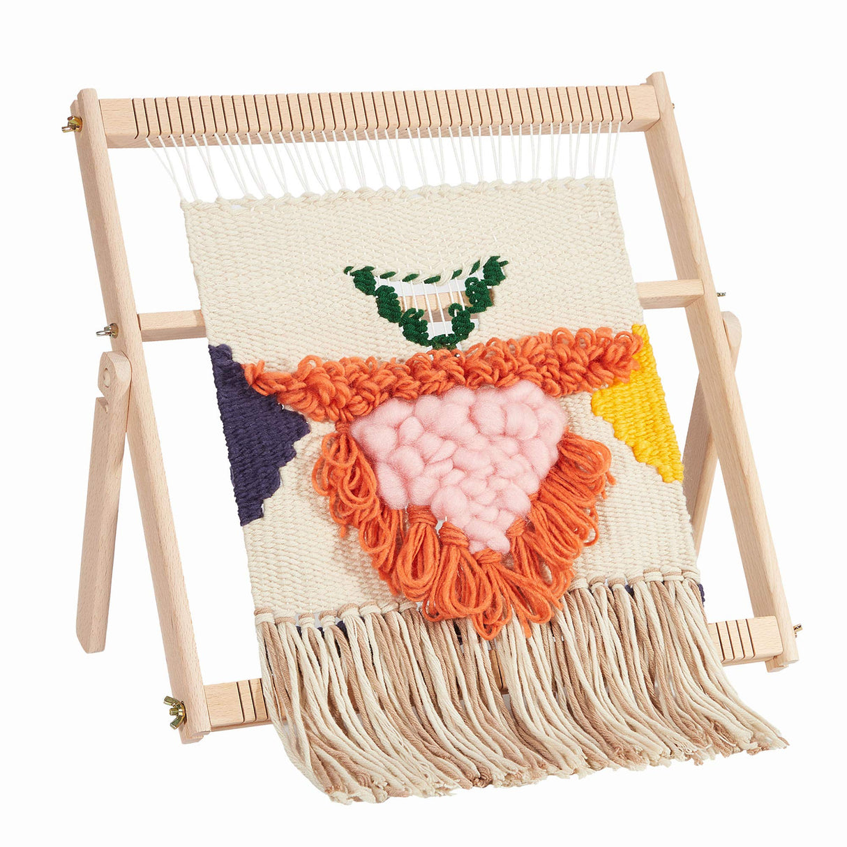 WILLOWDALE Weaving Loom, 16.5" L x 15.7" W Wooden Loom Kit,Tapestry Loom for Creative DIY Weaving Art & Crafts, Ideal for Kids, Beginners, Adults WILLOWDALE