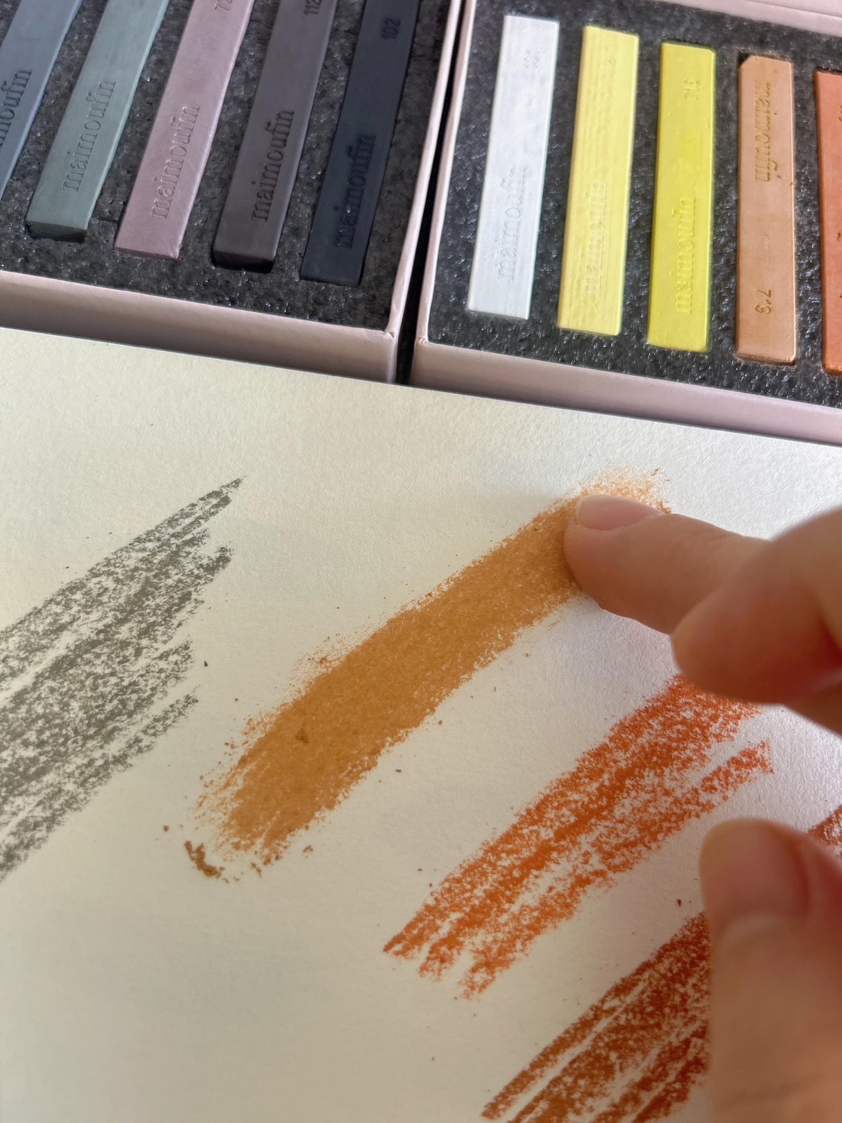 MAIMOUFIN 12-Pack Earth Tone Square Soft Pastels Water-Soluble Blendable Artist Drawing Pastels Set for Artists & Hobbyists Drawing, Painting & Sketching (Brown) MAIMOUFIN