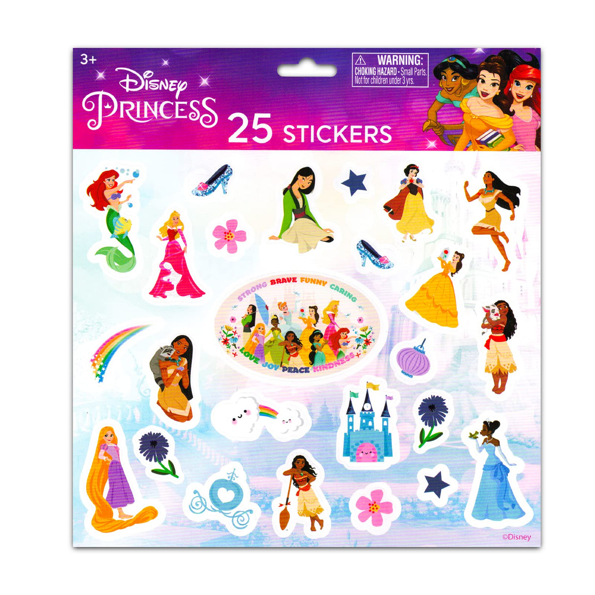 Princess Wooden Puzzle 5 Pack - 24 Piece Princess Wood Puzzles Bundle with Holding Tray Princess Puzzles for Kids with Princess Stickers and More (Kids Princess Jigsaw Puzzles) Disney
