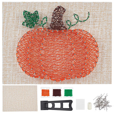 WEBEEDY DIY 3D String Art Kit for Adults Beginners Pumpkin String Art Kit DIY Adult Halloween Thanksgiving Holiday Craft Project Wall Art