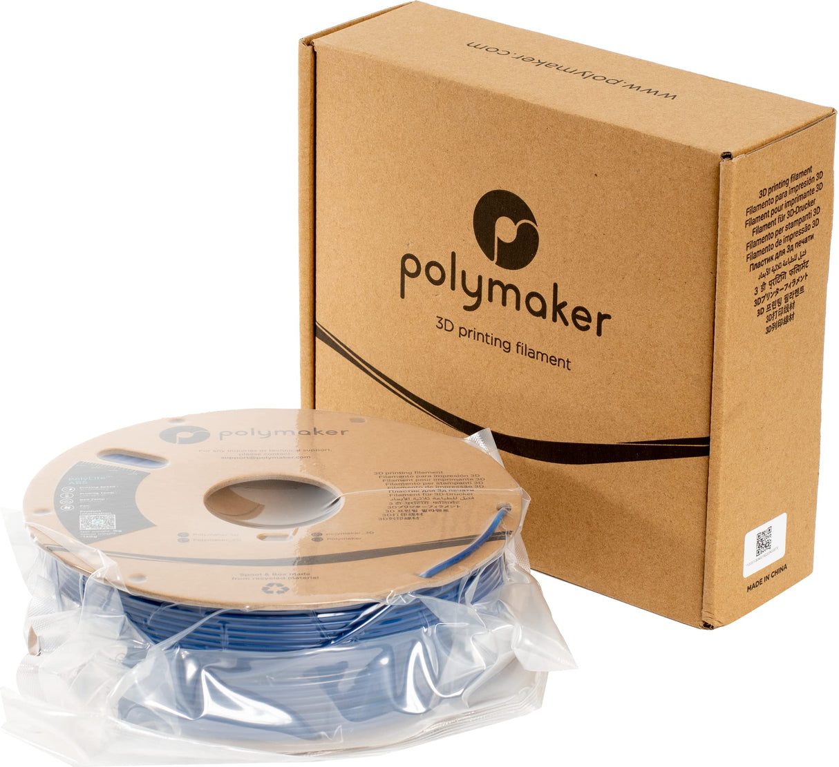 Polymaker ABS Filament 2.85mm Blue, 1kg ABS 3D Printing Filament, PolyLite ABS 3D Printer Filament, Heat Resistant, Strong & Durable, Dimensional Accuracy +/- 0.03mm POLYMAKER