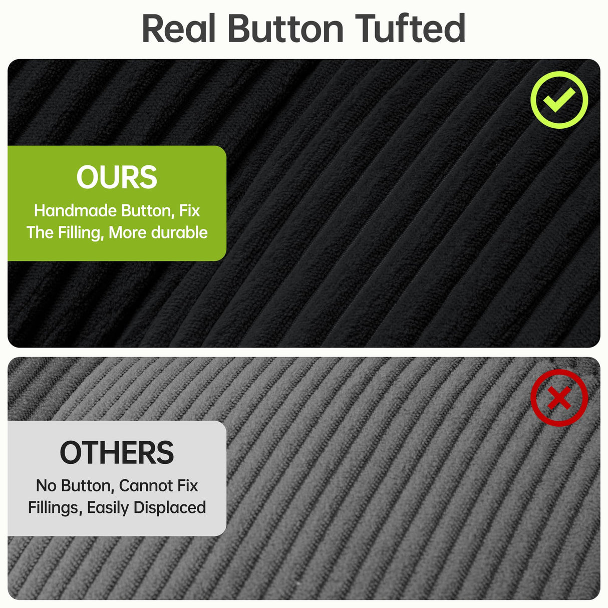 Airynee Convertible Folding Sofa Bed, L- Shaped Sleeper Chair Bed with Armrest and Pillow, Fold Out Sleeper Sofa, Comfortable Floor Couch for Small Spaces/Living Room/Bedroom, Single, Black Airynee