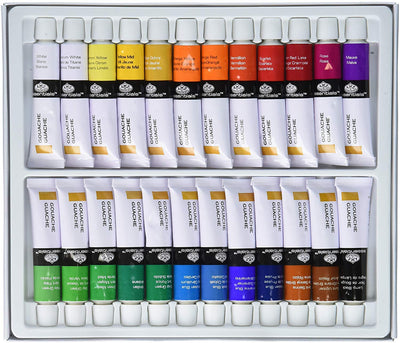 Royal & Langnickel GOU24 Gouache Color Artist Tube Paint, 12ml, 24-Pack