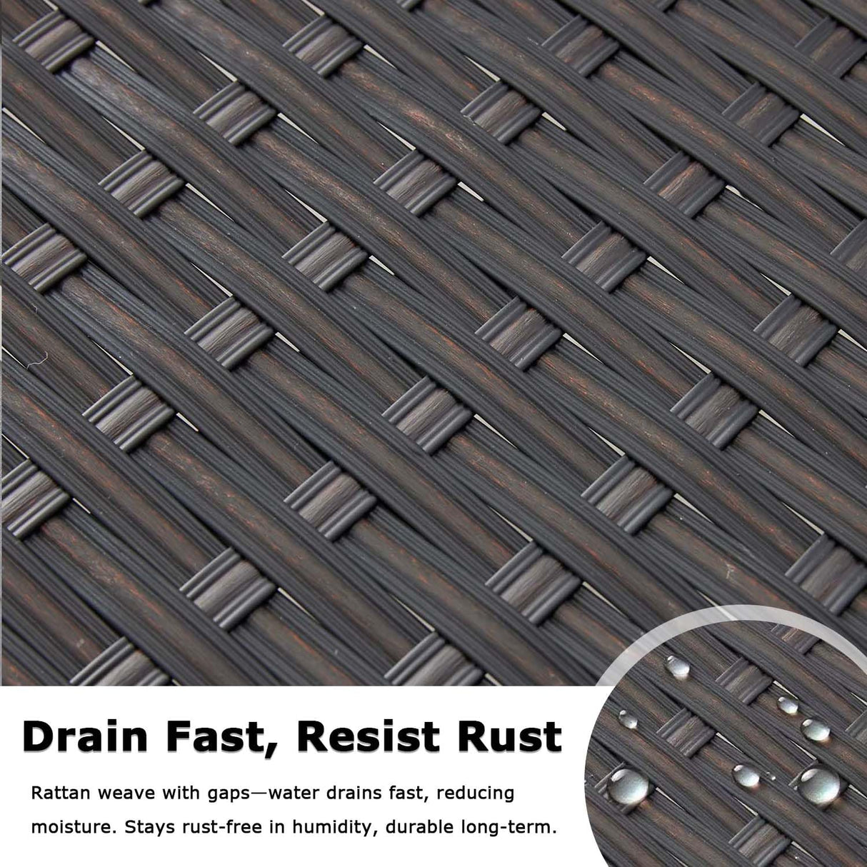 46” Black Rattan Bench with Metal Legs, Wicker Frame Patio Bench for Hallway, All Weather Outdoor Bench for Garden, Backyard, Porch Puntogen