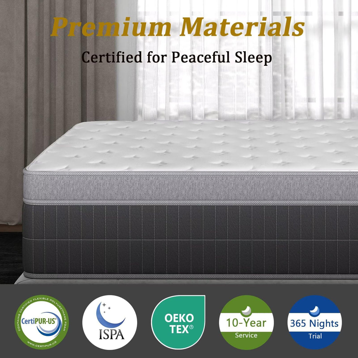 inight Twin Mattress 12 Inch, Individual Wrapped Pocket Springs Zoned Hybrid Mattress with Gel Memory Foam, Ergonomic Pressure Relief, Enhanced Edge Support, Breathable Comfort Night, 365-Night Trial inight