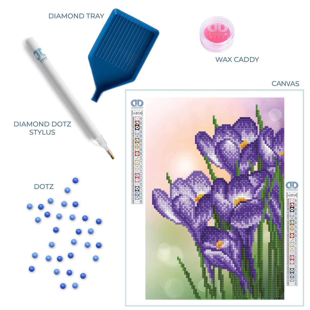 DIAMOND DOTZ Spring Crocus Diamond Painting Kits for Adults - Diamond Art Kits a Relaxing Creative Craft Kit with Dotz Gems 13x9 DIAMOND DOTZ