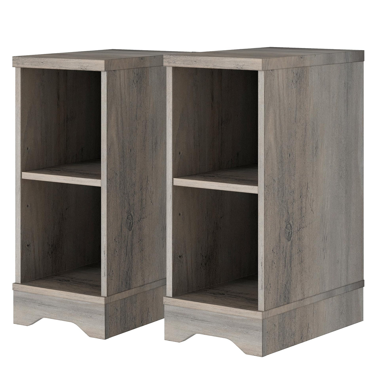 WAMPAT Modern Farmhouse TV Stand for up to 85" TVs Wood Entertainment Center with Open Storage for Living Room,Rustic Grey WAMPAT