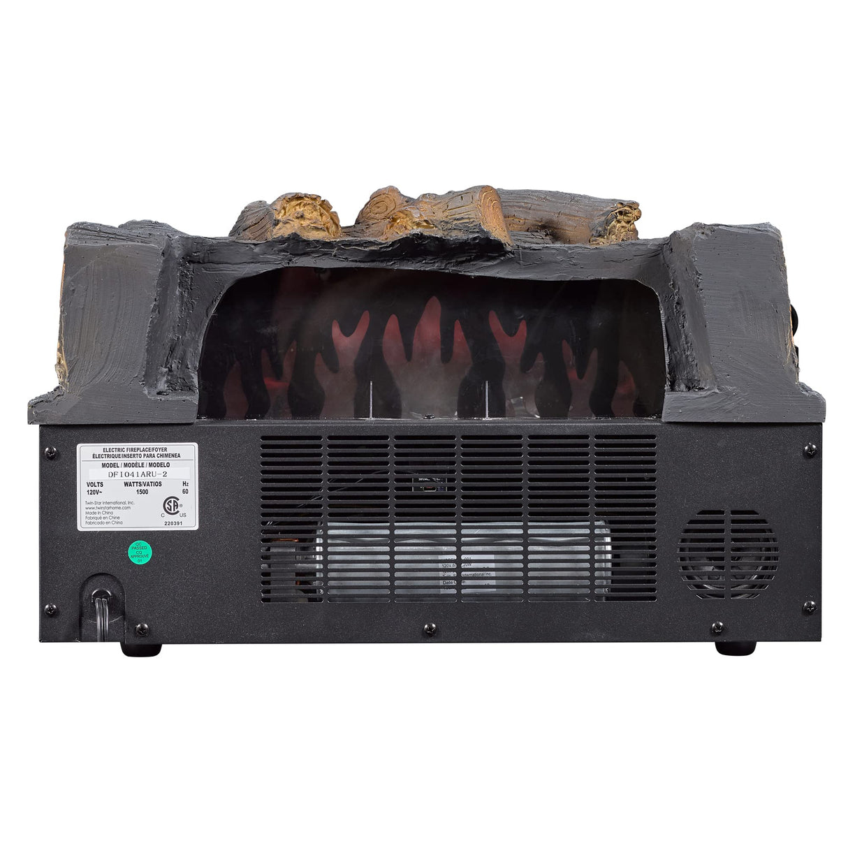 duraflame Electric Log Set 1,000 Sq Ft Heater, Faux Logs Insert with Infrared Flames for Existing Fireplaces, Remote Control Included Duraflame