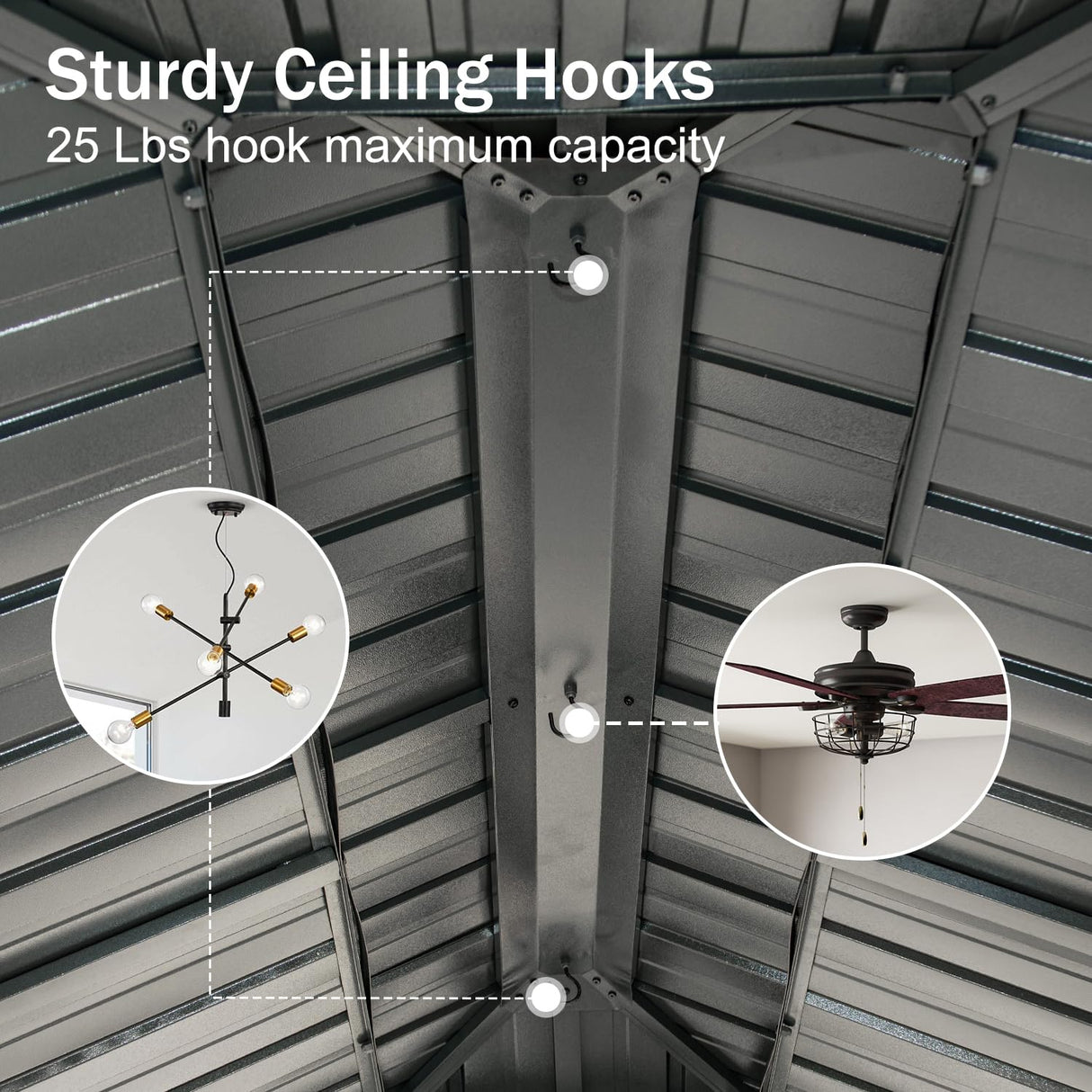 Domi 10x14FT Hardtop Gazebos, Aluminum Metal Gazebo with Galvanized Steel Double Roof Canopy, Curtain and Netting, Permanent Gazebo Pavilion for Patio, Backyard, Deck and Lawn, Grey domi outdoor living