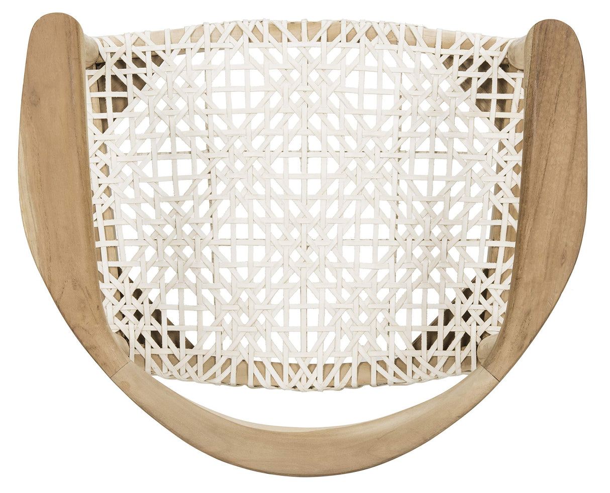 Safavieh Home Collection Wade Light Oak Teak Wood Arm Chair Safavieh