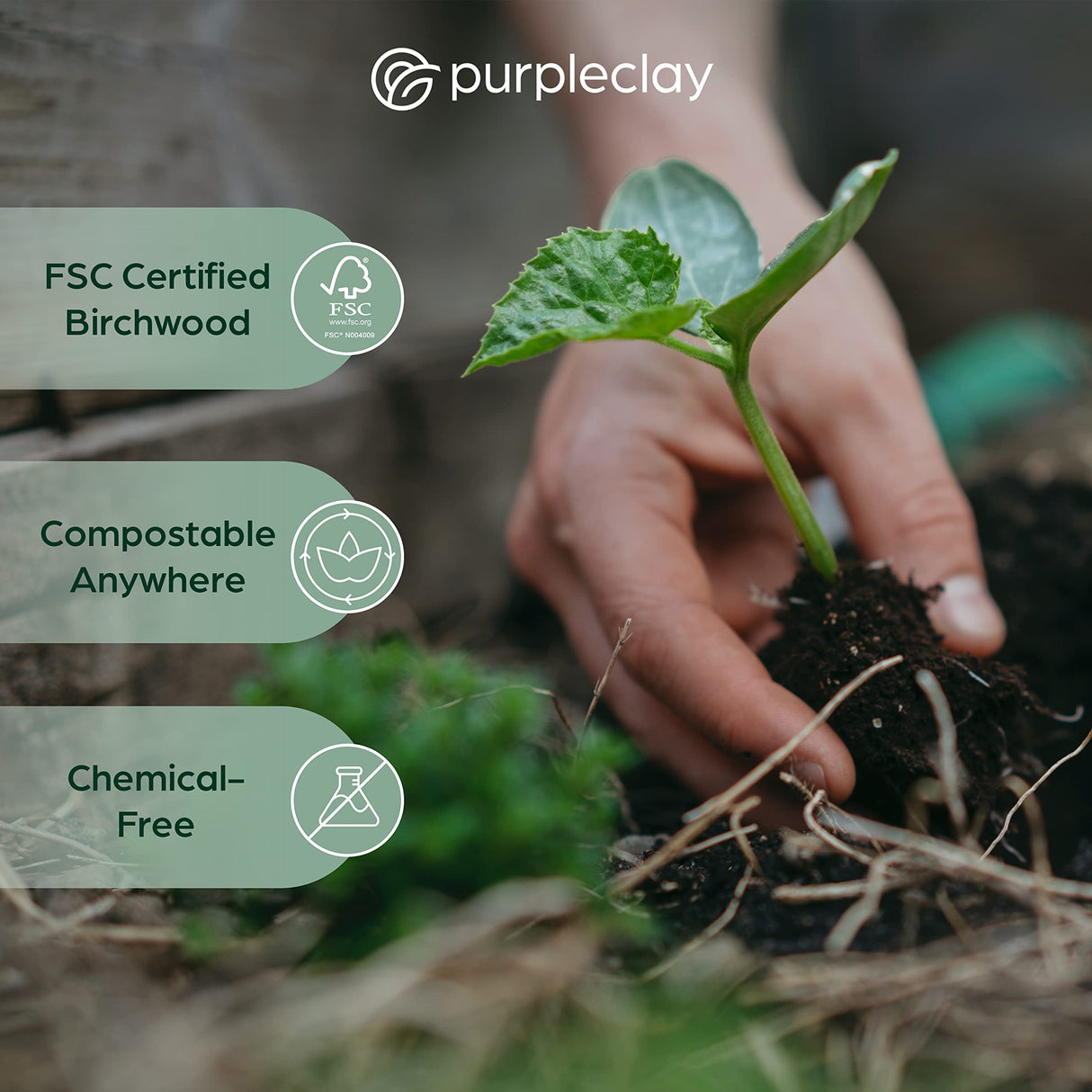 Wooden Compostable Utensils Set - 360 Pieces (120 Forks 120 Spoons 120 Knives) Sturdy Wood Disposable Cutlery - Eco-Friendly Biodegradable Utensils for Party - Free From Plastic Cutlery Set for Eating purpleclay