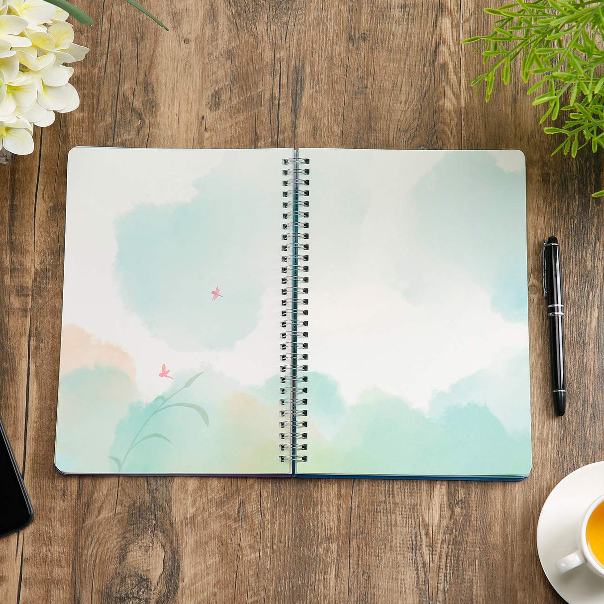 SIIXU Spiral Journals for Women, Hardcover Notebook, Colorful Blank, Large, 128 Pages, B5, 6.8”x9.8, Summer SIIXU