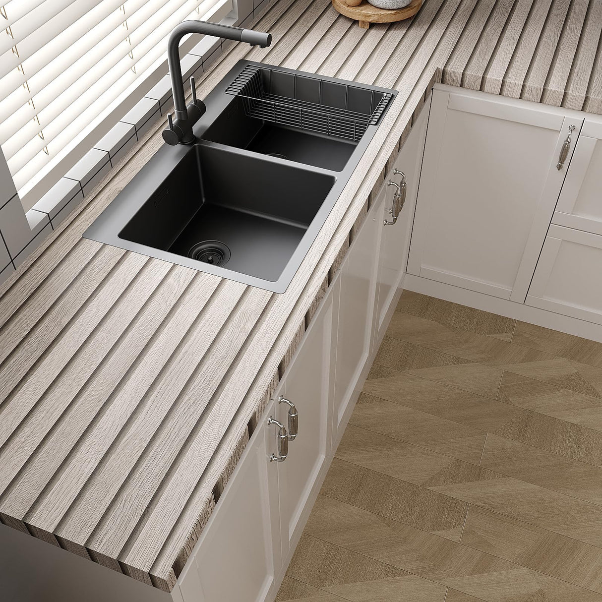 VEELIKE Grey Wooden Slats Peel and Stick Wallpaper Wood Contact Paper for Walls Kitchen Cabinets 15.7''x354'' Waterproof Self Adhesive Slats Wood Panel Vinyl Wallpaper for Bedroom Wall Dรฉcor Farmhouse VEELIKE