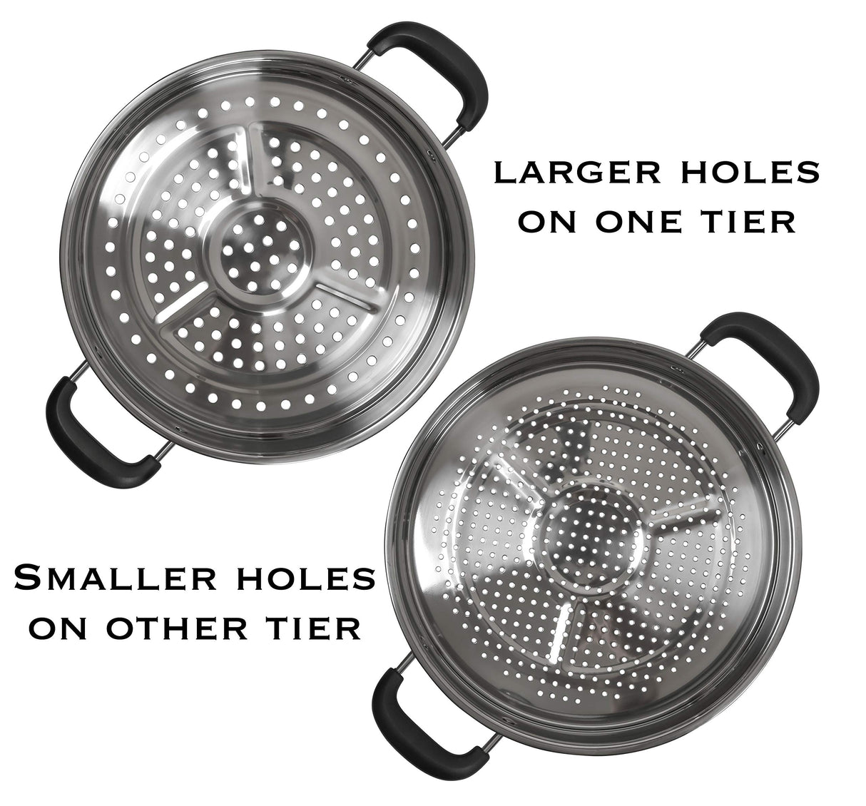 Concord 30 CM Stainless Steel 3 Tier Steamer Pot Steaming Cookware - Triply Bottom Concord