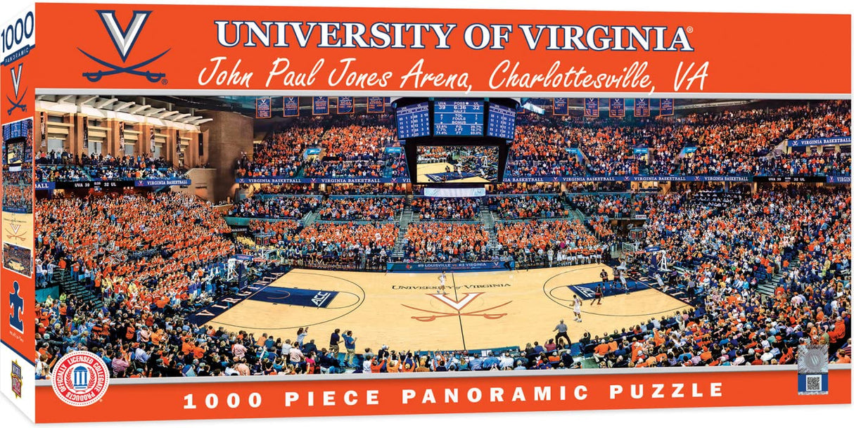 MasterPieces - 1000 Piece Jigsaw Puzzle, NCAA Virginia Cavaliers, Panoramic Basketball Stadium View, Fun for Adults and Family, 13"x39" Masterpieces