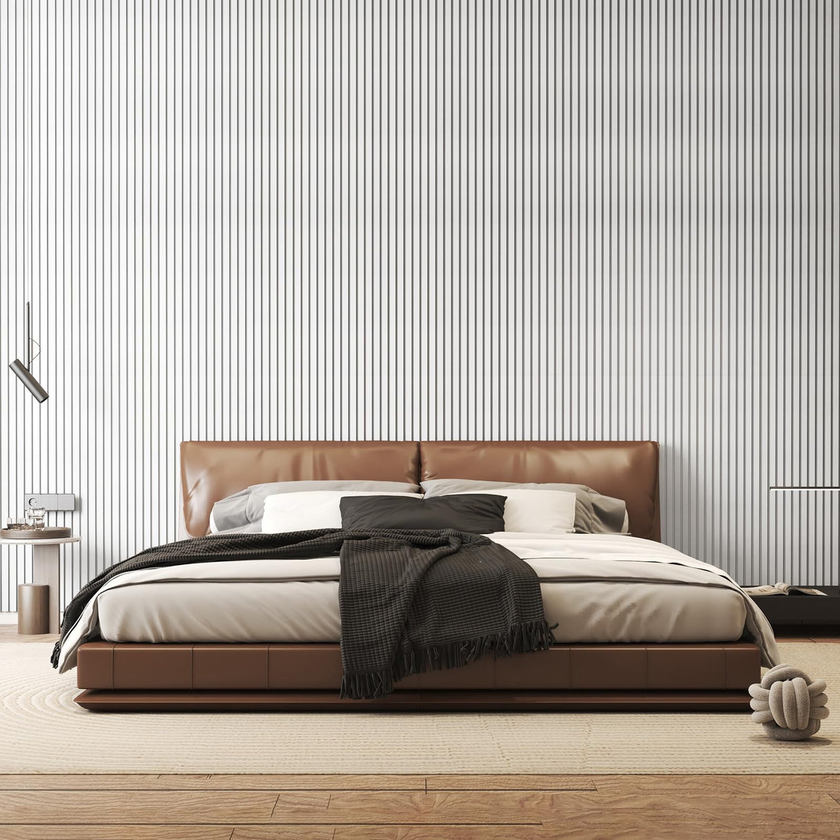 TONOR 8-Pack Bilayer Acoustic Panels Large Self-adhesive, 48” * 24” * 0.72” Adhesive Wall Panel, Large Soundproof Tiles for Echo Absorbtion, Acoustical Barrier of Polyester Fiber, White TONOR