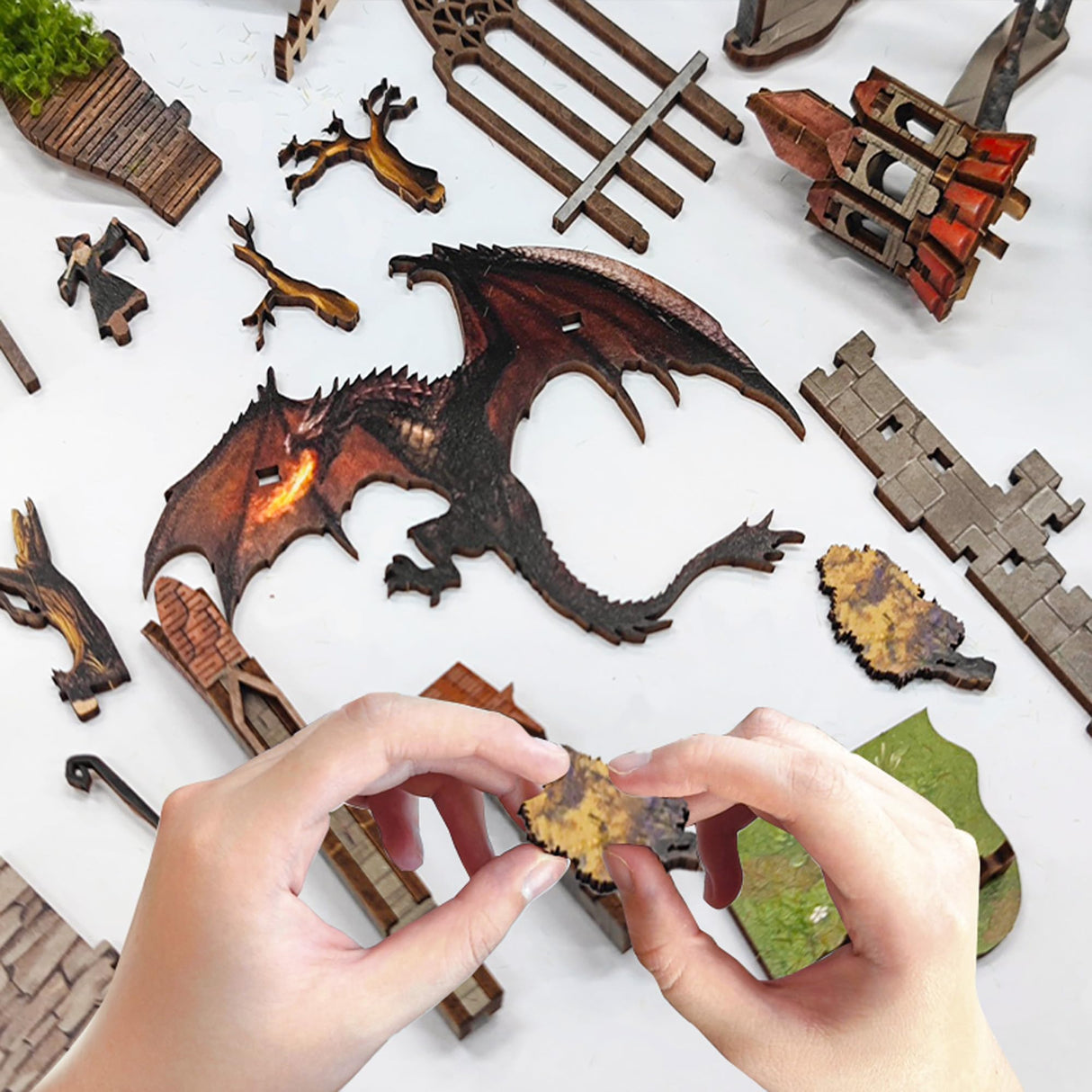 IBOHEYE Book Nook with LED Light - 3D Puzzles for Adults, DIY Miniature House Kit,3D Creative Decorative Bookend, Magic Book Nook, Perfect, Dollhouse Book Nooks - The Lord The Ring IBOHEYE