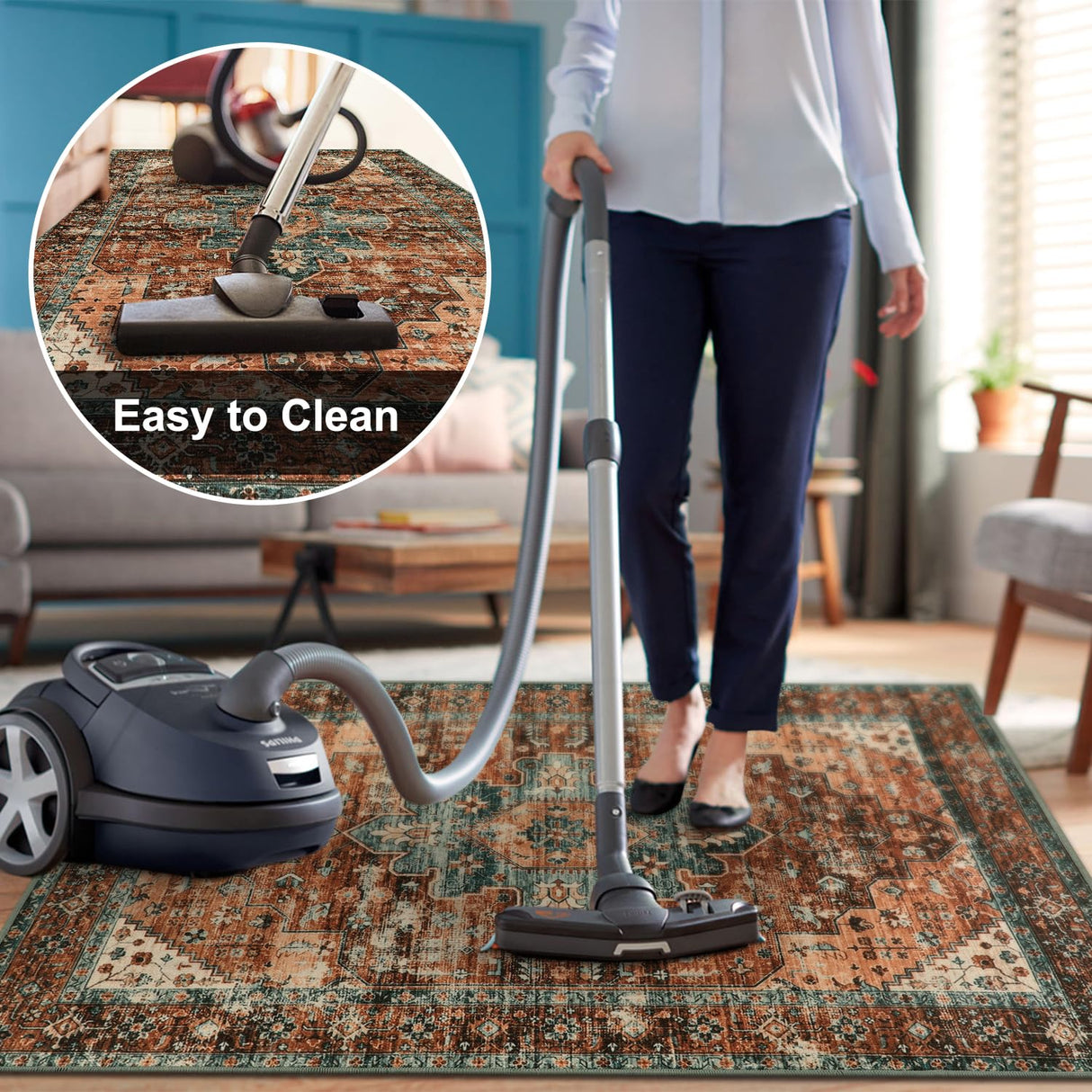 Anidaroel 48"x60" Chair Mat for Hardwood Floor/Tile Floor, Desk Chair Mat for Hard Floors, Under Desk Rug Protector for Rolling Chair, Computer Gaming Chair Mat, Low Pile Carpet Floor Mat Anidaroel