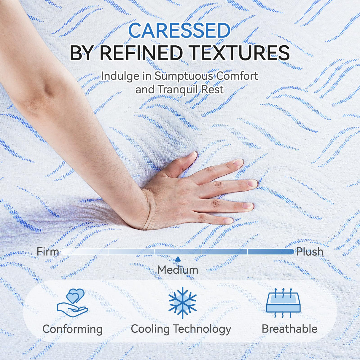 MSJh King Mattress,Cooling Gel Memory Foam Mattress Medium Firm, with Removable Cover, Bed in A Box,Made in The USA,Support Cool Night Sleep & Pressure Relief,White(10 in, King-80"*76"*10") MSJh