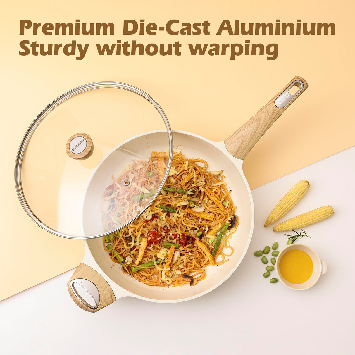 SENSARTE Ceramic Cookware Sets, Pots and Pans Set Nonstick, 20-Piece Induction Cookware, Non-toxic Healthy Non Stick Kitchen Cooking Set with Stay-Cool Handles, PFAS PTFE PFOA PFOS Free SENSARTE