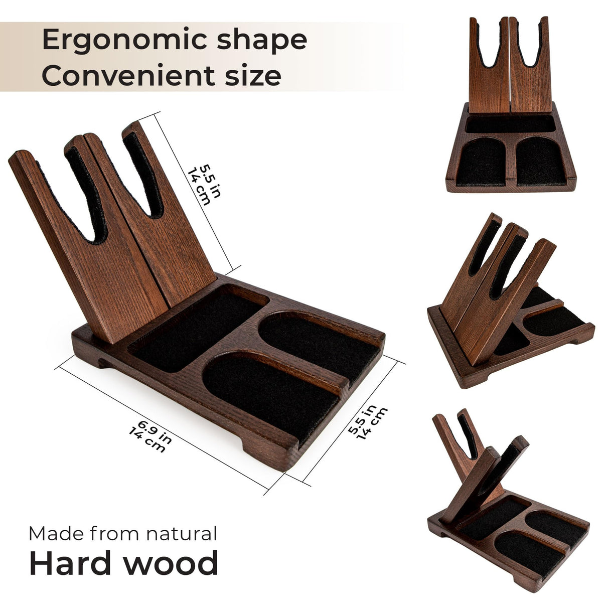 TESLYAR Wood Pistol Rack for Gun Safe – Gun Storage for 2 Handguns or Revolvers – Gun Safe Accessory – Gun Safe Organizer Cabinet Storage – Handmade from Ash Wood – Great Idea Gifts for a Gun Lover TESLYAR