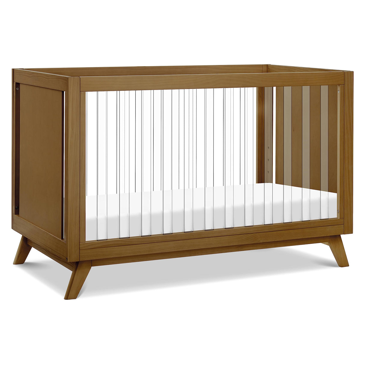 DaVinci Otto 3-in-1 Convertible Crib in Walnut with Acrylic Slats, Greenguard Gold Certified DaVinci