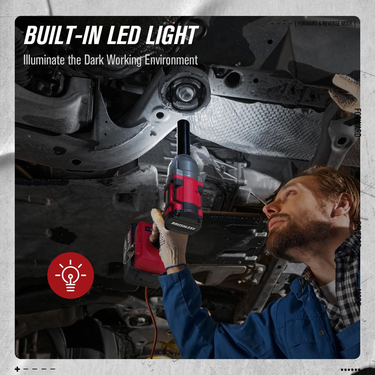 AVID POWER 1/2 Impact Wrench Brushless, 20V Cordless Impact Gun w/ 3 Variable Speeds, Max Torque 370ft-lbs (500N.m), 3.0Ah Li-ion Battery, 4Pcs Impact Sockets, Fast Charger AVID POWER