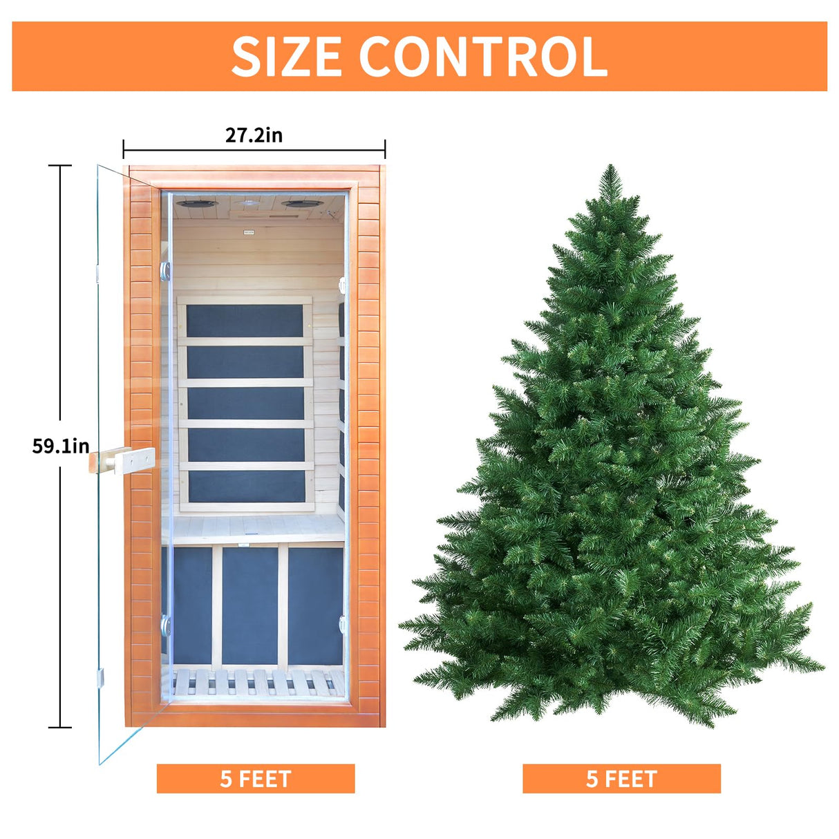 Sauna Mini 1 Person Low EMF Infrared Home Sauna,Hemlock Wood 5 Heating Panels Dry Indoor Sauna,1200W/110V Far Infrared Sauna With Led Reading Lamp,Bluetooth Speakers,Oxygen bar,Digital Controller Prahalum