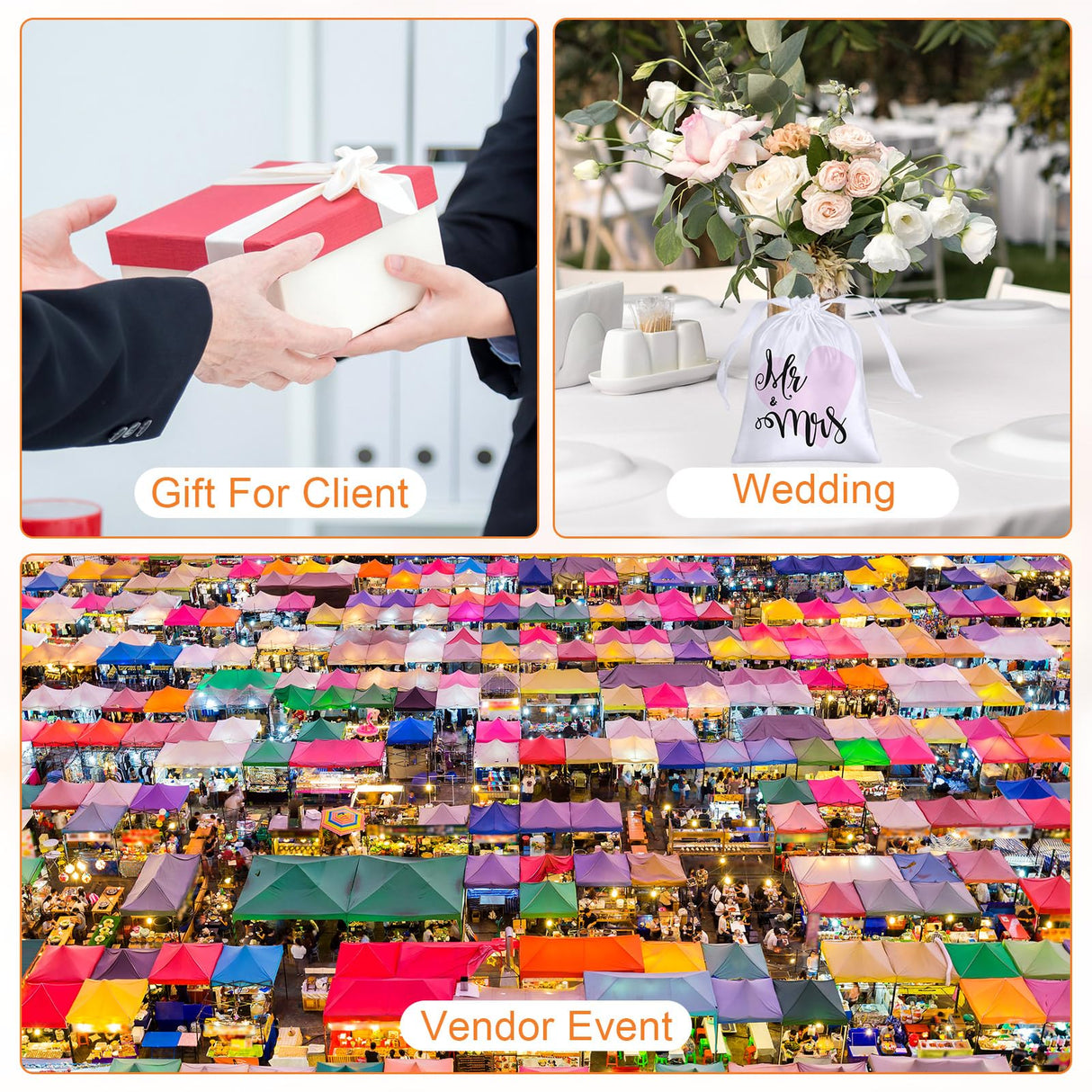 Cosblank 24 Pcs Sublimation Drawstring Bags Blanks 5" x 7" Sublimation Gift Bags Satin Bags Reusable Jewelry Bags Pouches for Goodies Wedding Favor Bags for Baby Shower Birthday DIY (White) Cosblank