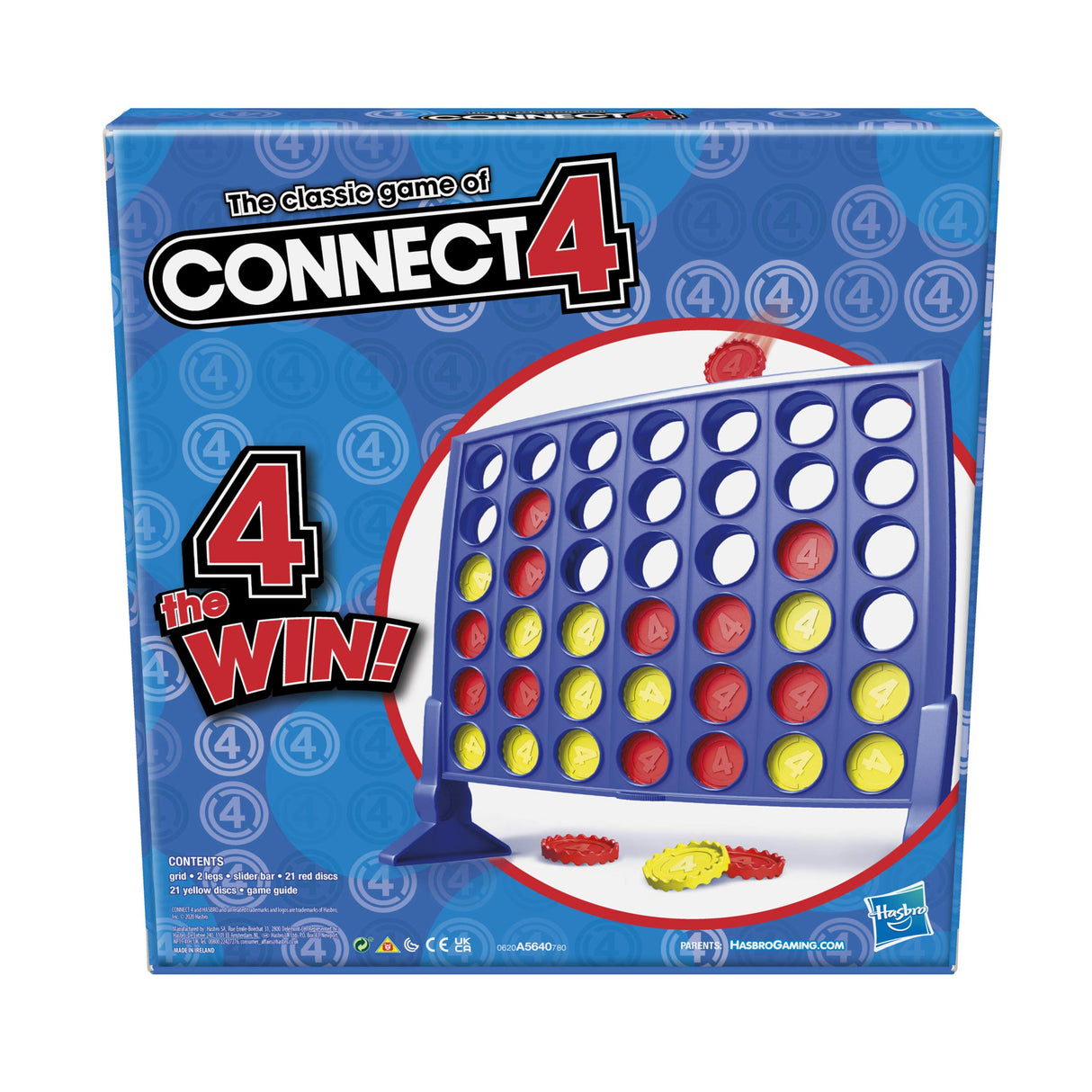 Hasbro Gaming Connect 4 Classic Grid,4 in a Row Game,Strategy Board Games for Kids,2 Player .for Family and Kids,Ages 6 and Up Hasbro Gaming