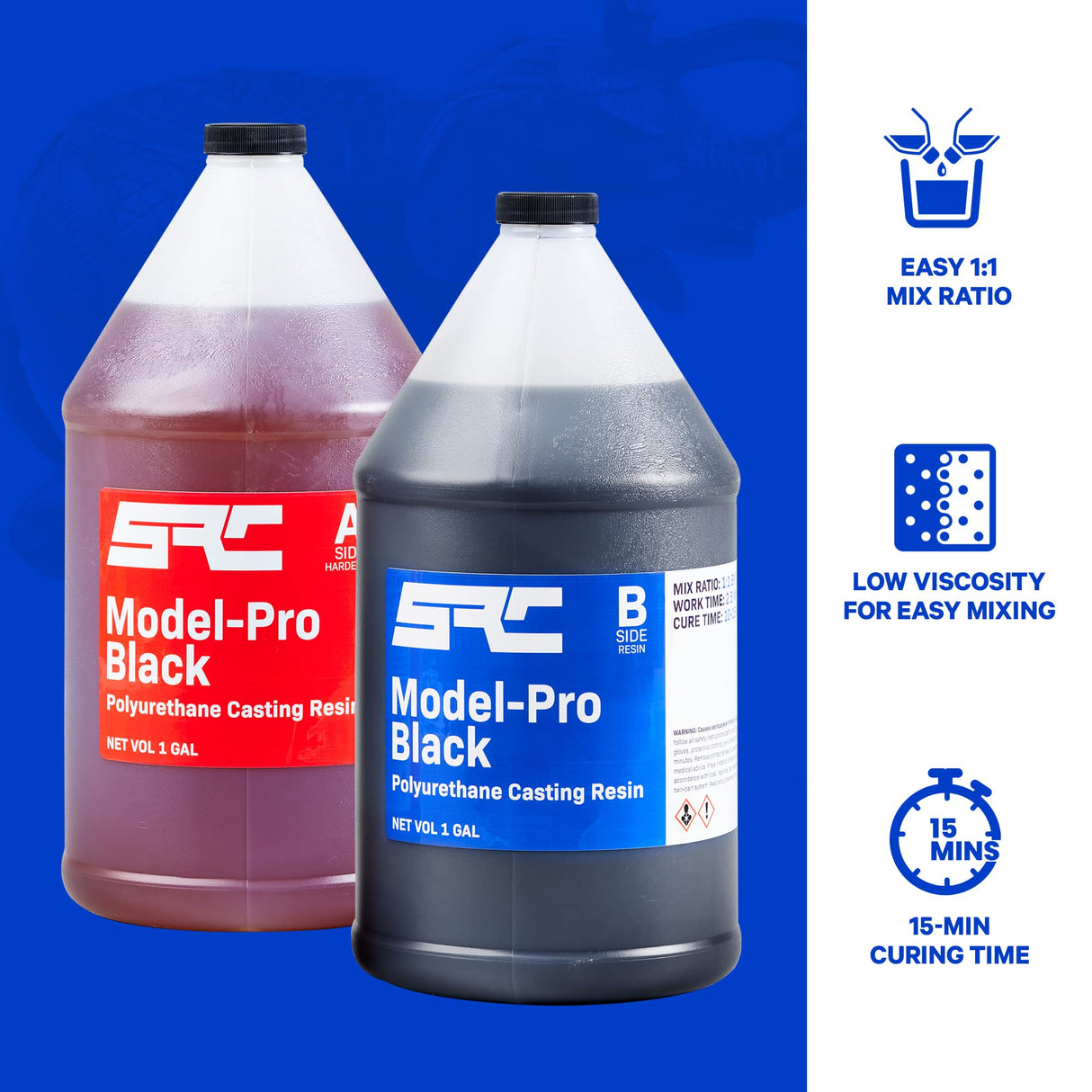 Specialty Resin & Chemical Model-Pro Black (2-Gallon) | 2-Part Resin Kit | Polyurethane Casting Resin for Models, Prototypes, Figurines, and Proofing Molds | Ideal for RTV Silicone Molds SPRESIN
