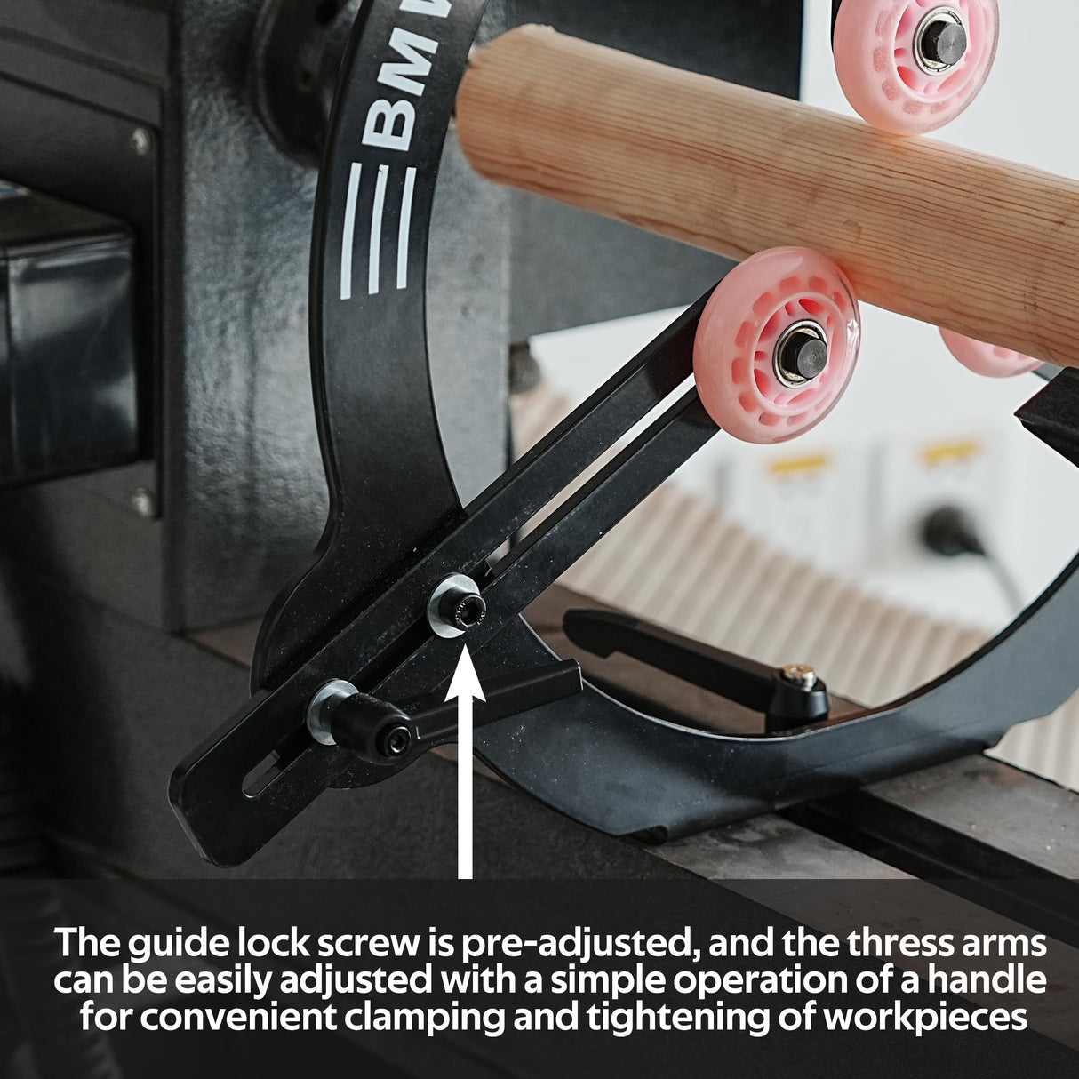 Woodturning Steady Rest MC-FS9 for 16inch,18inch and 20inch Swing Size Lathe for Spindle Woodturning. BMWOOD