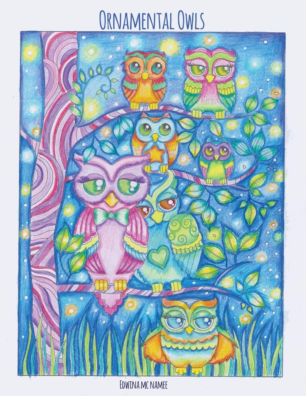 Ornamental Owls: owl coloring book for adults CREATESPACE