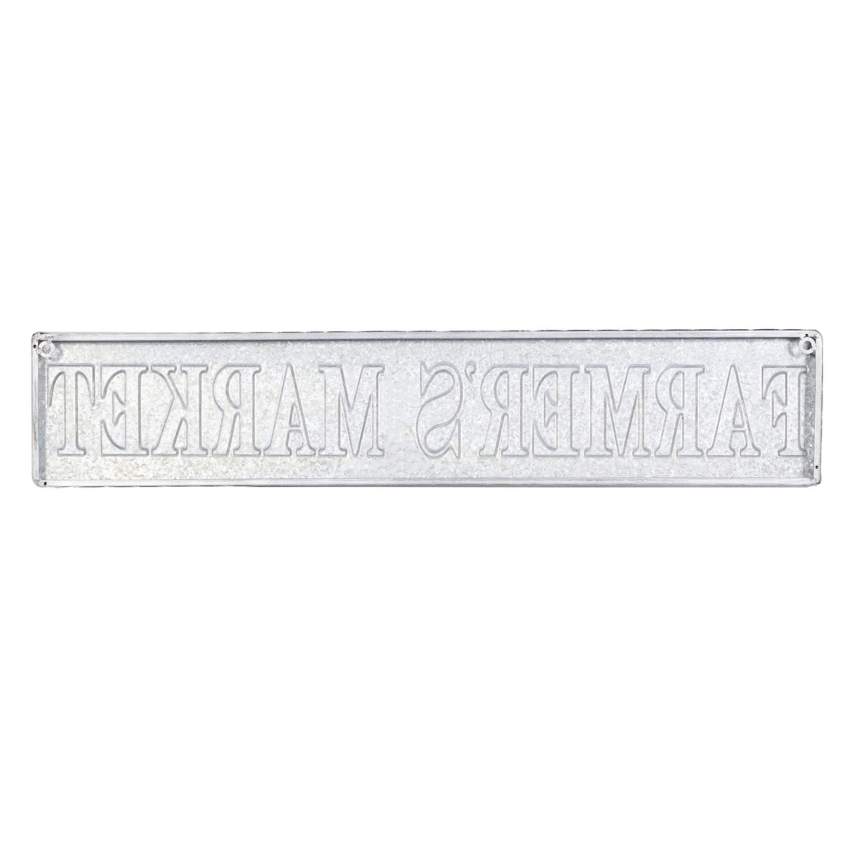 Deco 79 59449 Distressed Iron Farmer's Market Wall Sign, 7" x 36", Brown/Gray Deco 79