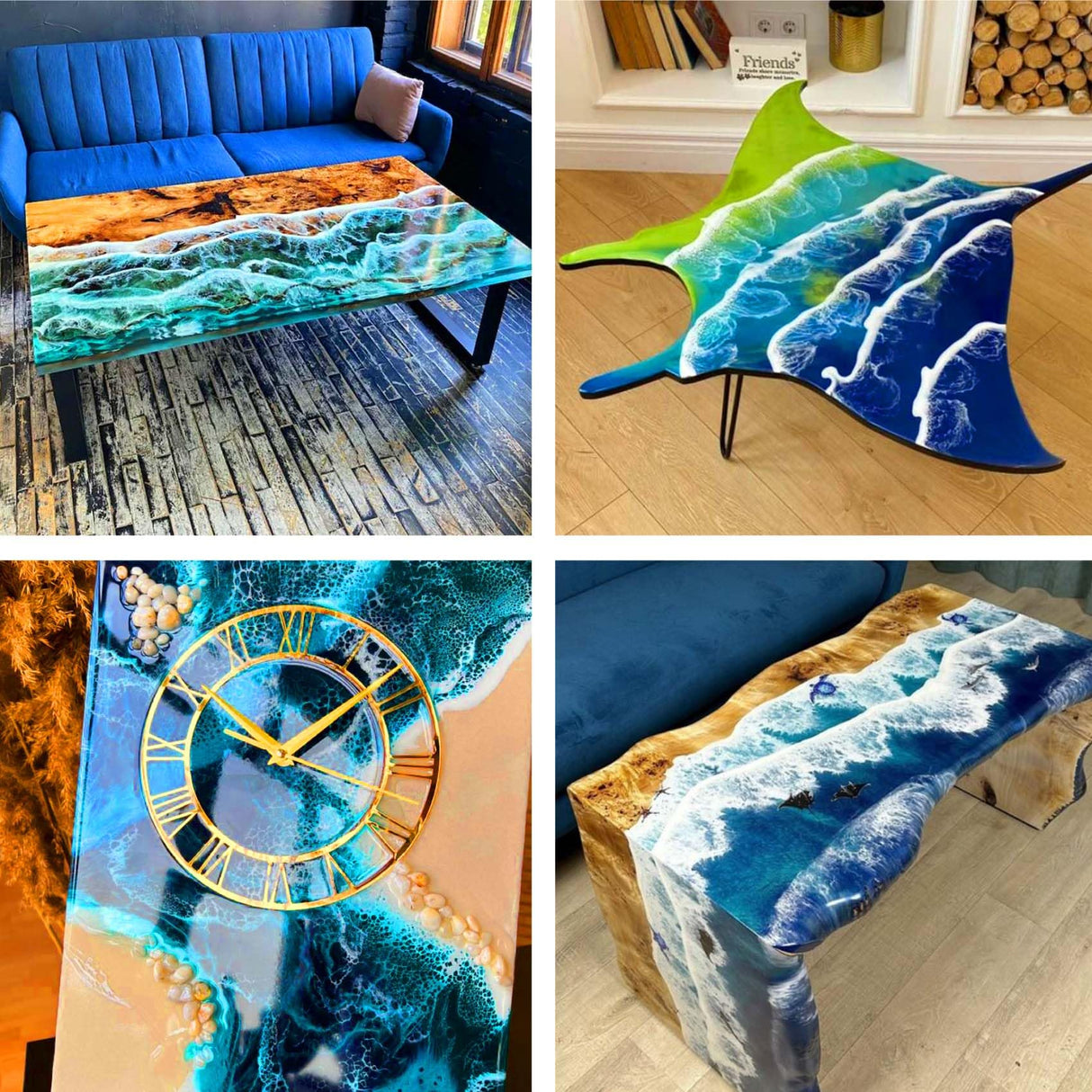 Deep Pour Epoxy Resin - 1.5 Gallon Crystal Clear Resin Epoxy Kit for 2-4" Pour Depths: Not Yellowing and No Bubble Self Leveling, for River Tables, Flower Preservation, and Mold Crafts Mix 2:1 Ratio Bonastella