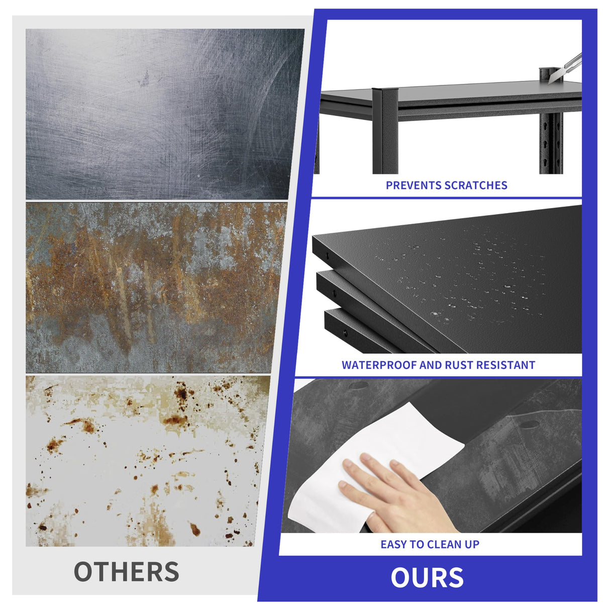 Hzdbhd Garage Shelving Unit,78"*40"*16"Thickened Metal Shelving Units for Garage Storage Shelves Adjustable Shelves,5 Tier Industrial Shelving Shelf Metal Shelves for Storage for Warehouse Basement Hzdbhd