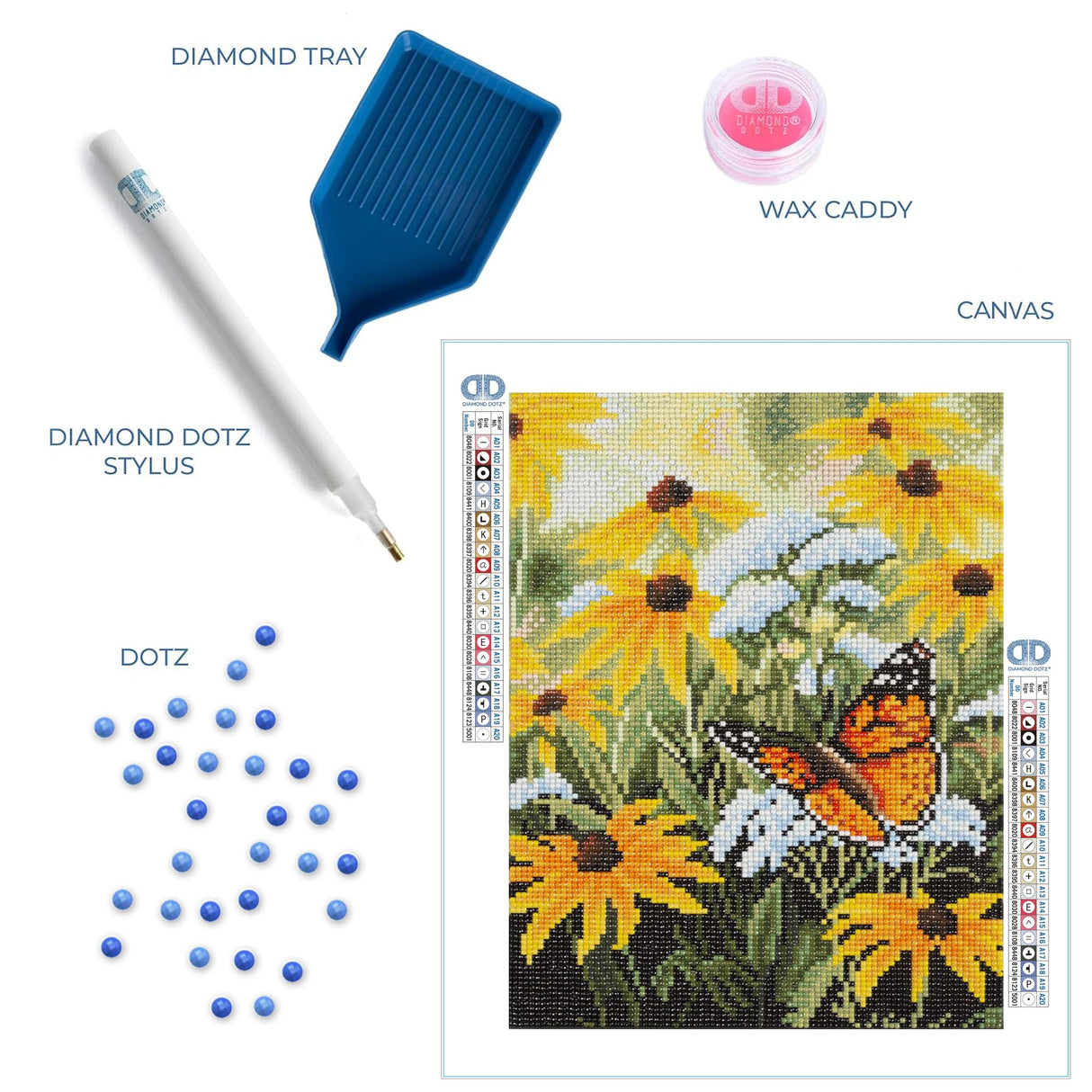 DIAMOND DOTZ Spring Flight Diamond Painting Kits for Adults - Diamond Art Kits a Relaxing Creative Craft Kit with Dotz Gems 13.8x9.8 DIAMOND DOTZ