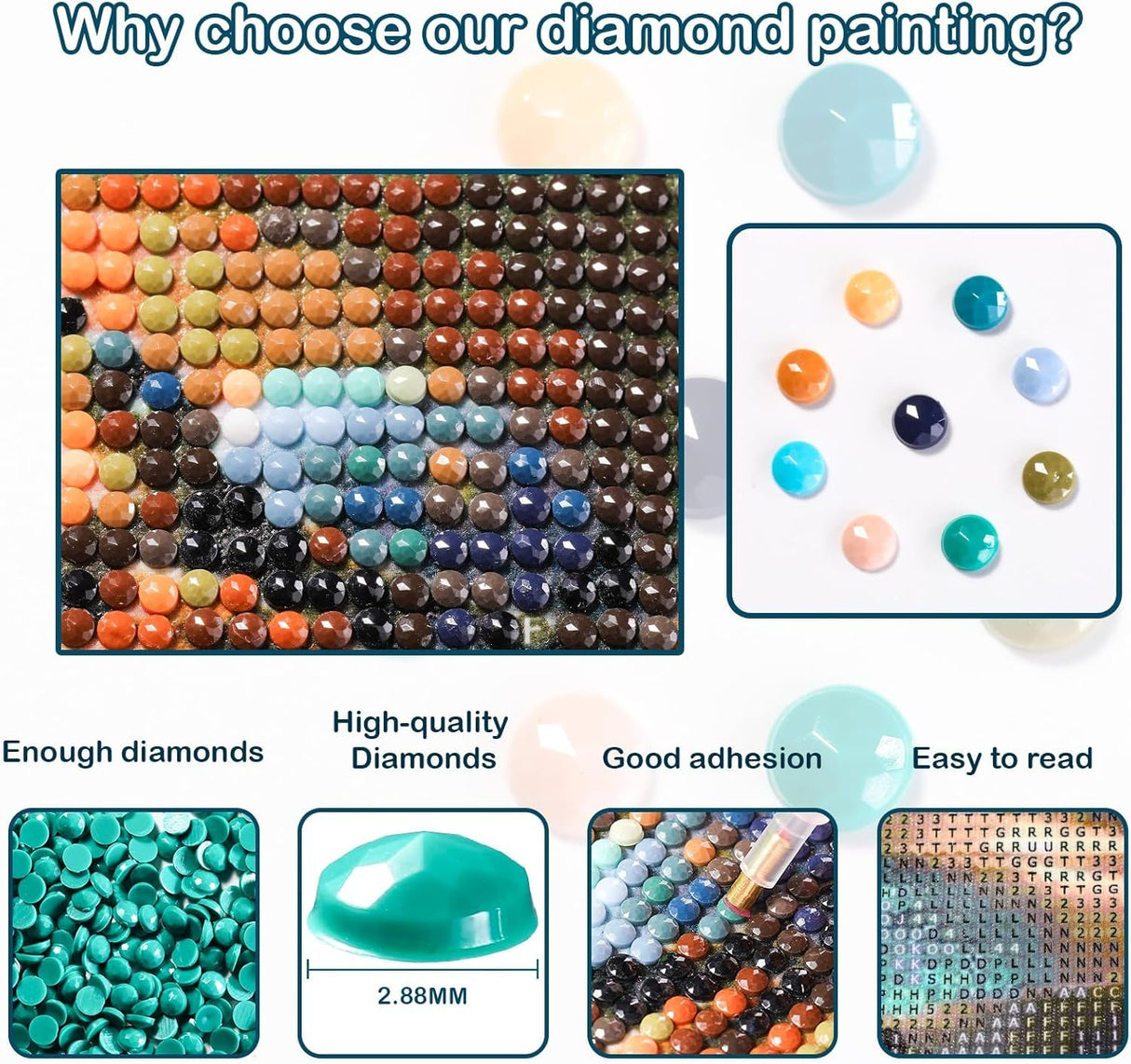 GEWOUVIN Fountain Bird Diamond Art Kits for Adults, Diamond Painting Kit for Beginners, Round 5D DIY Diamond Dots Art,Full Drill Painting Kit Art and Crafts for Adults Home Wall Decor【13.8x13.8inch】 GEWOUVIN