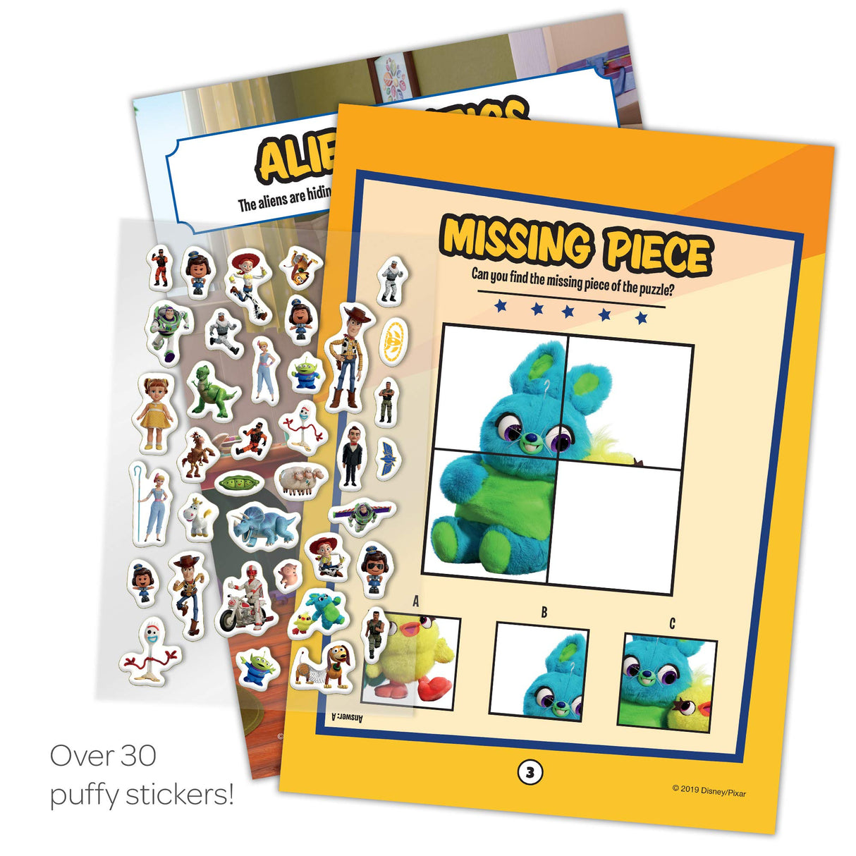 Toy Story Disney 4 Puffy Sticker Coloring & Activity Book 45773, Bendon Bendon